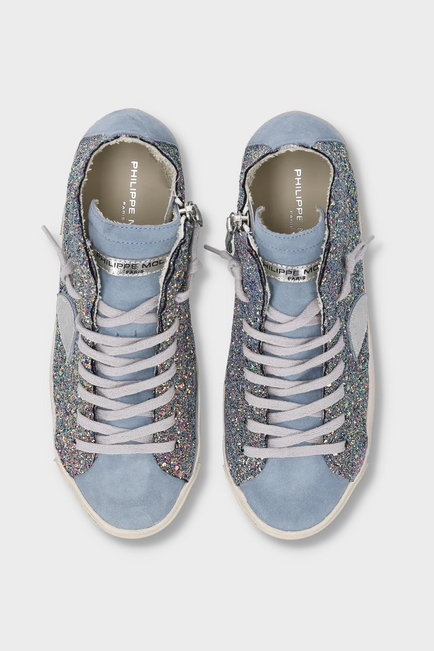 PHILIPPE MODEL Glitter High-Top-Sneakers Prsx 