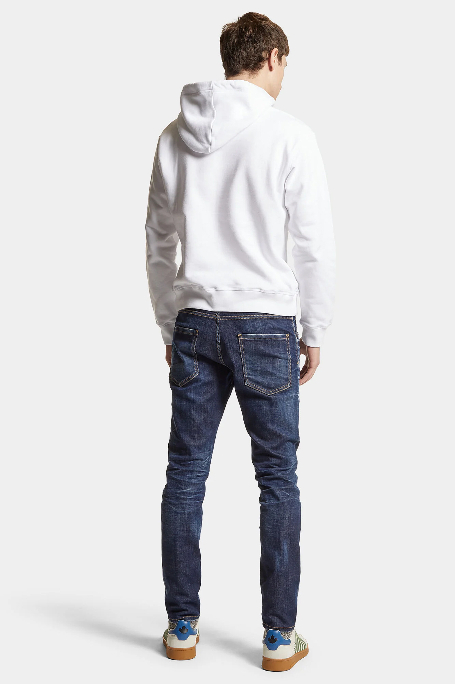 DSQUARED2 Medium Clean Wash Cotton Denim Skater Jeans DSQUARED2 Medium Clean Wash Cotton Denim Skater Jeans