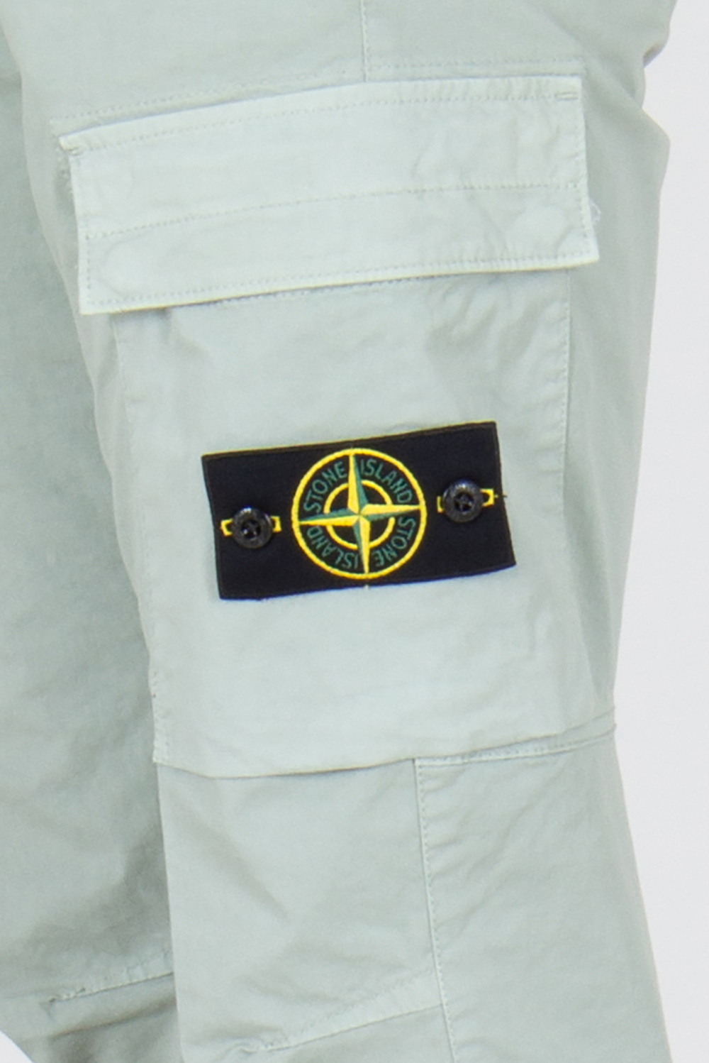 STONE ISLAND Regular Tapered Fit Organic Cotton Stretch Broken Twill Cargo Pants