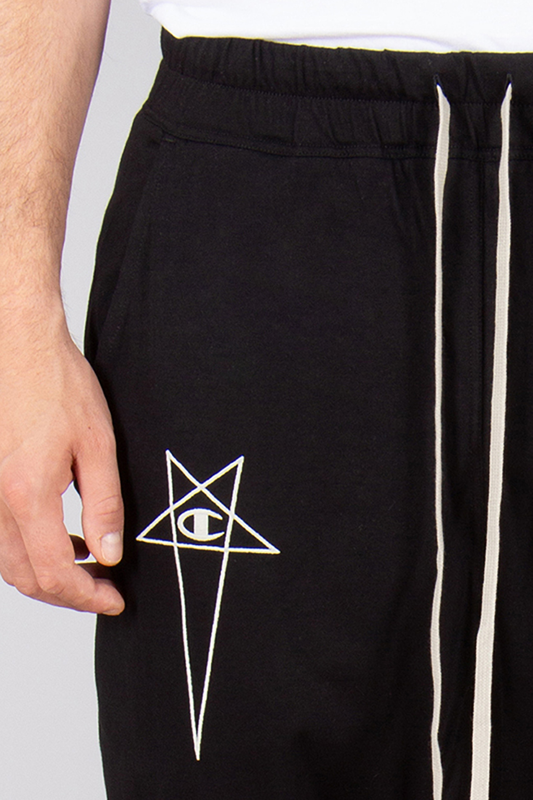 RICK OWENS DRKSHDW X Champion Organic Cotton Jersey Prisoner Drawstring Sweatpants RICK OWENS DRKSHDW X Champion Organic Cotton Jersey Prisoner Drawstring Sweatpants