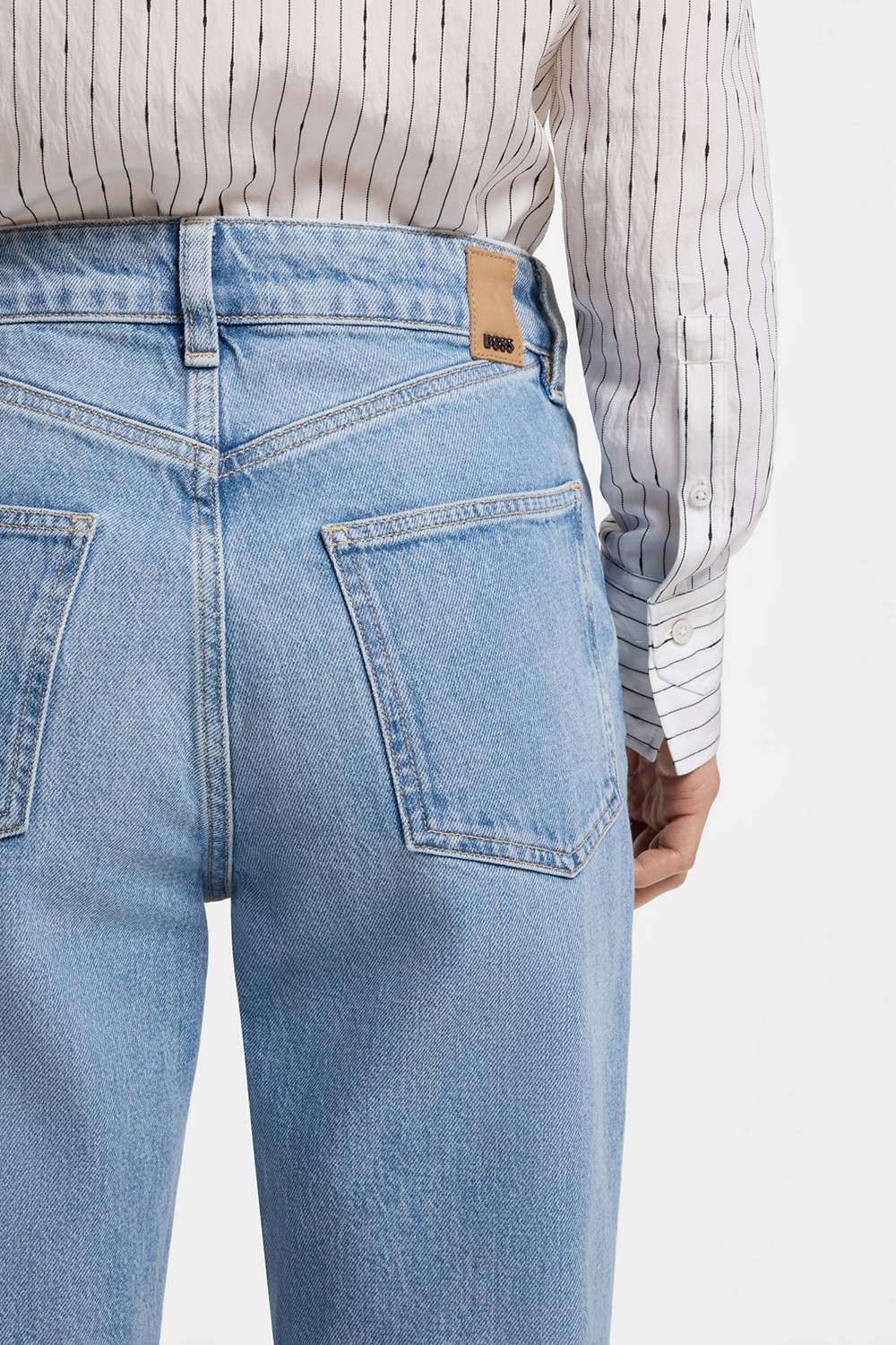 BOSS Slim Straight Fit Cotton Stretch Denim Jeans Parkway