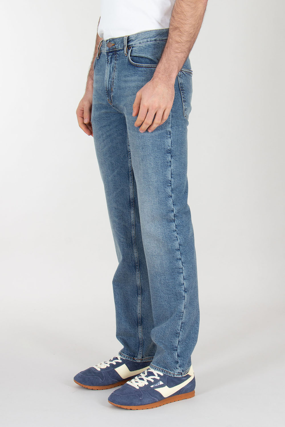 EMPORIO ARMANI Regular Fit Straight Leg Washed Denim Jeans