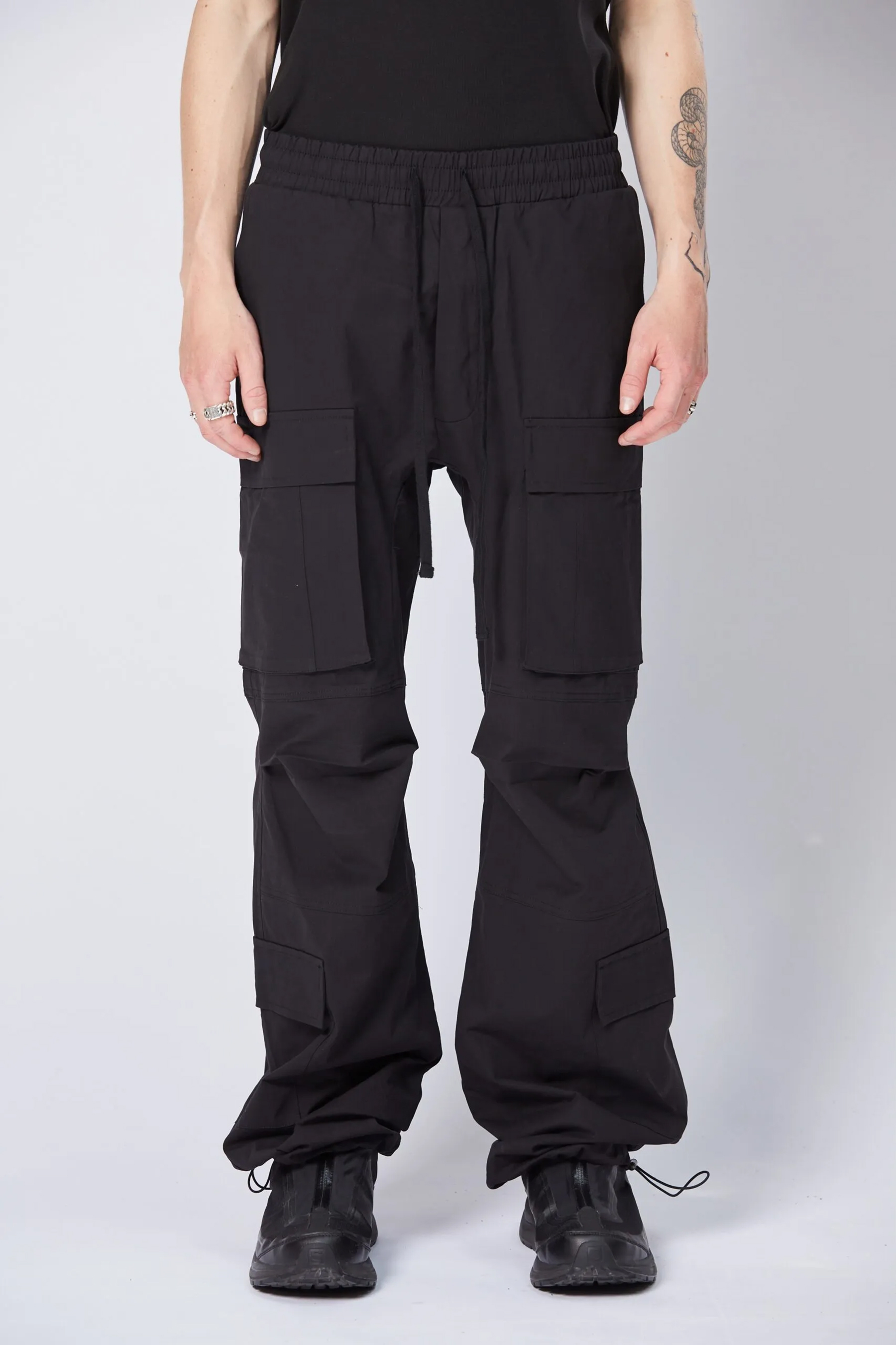 THOM KROM Drop Crotch Cotton Stretch Pants