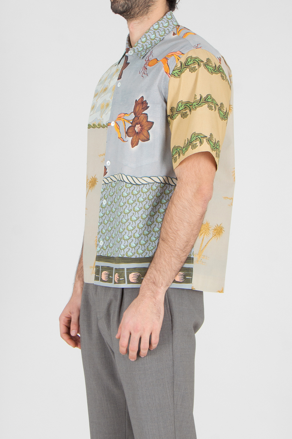 PAUL SMITH Relaxed Casual Fit Textile Print Cotton Short-Sleeve Shirt