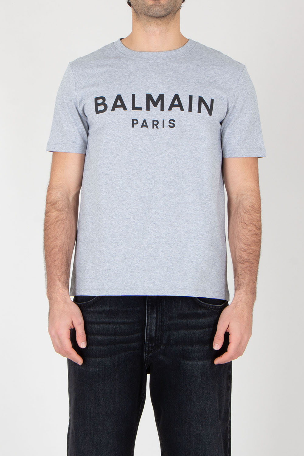BALMAIN Regular Fit Logo Print Organic Cotton Jersey T-Shirt