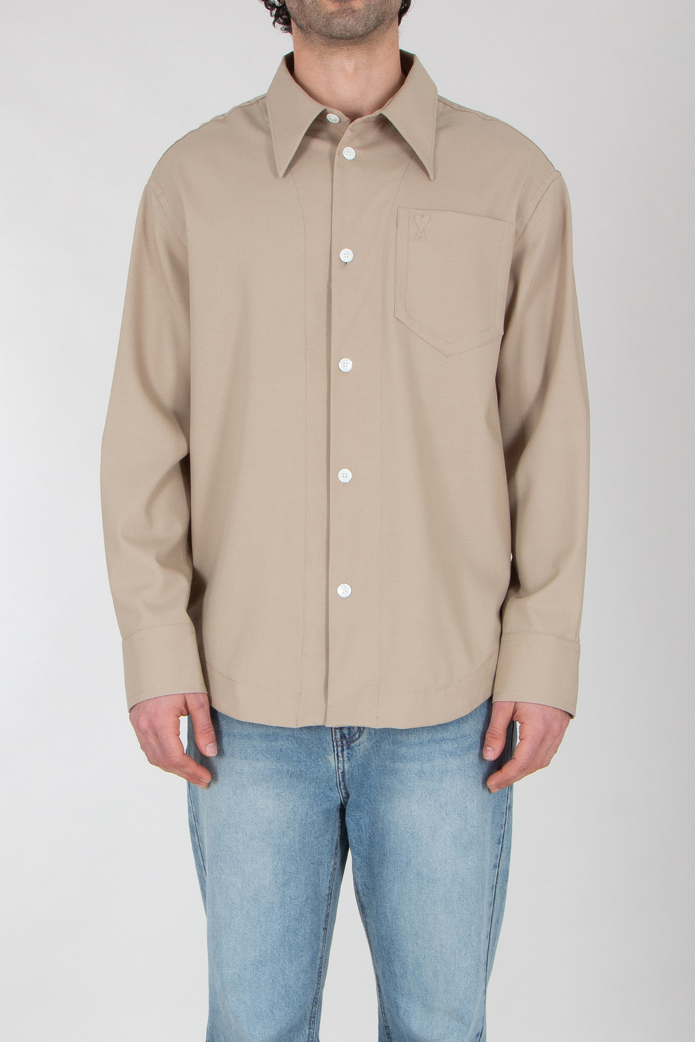 AMI PARIS Oversized Virgin Wool Shirt