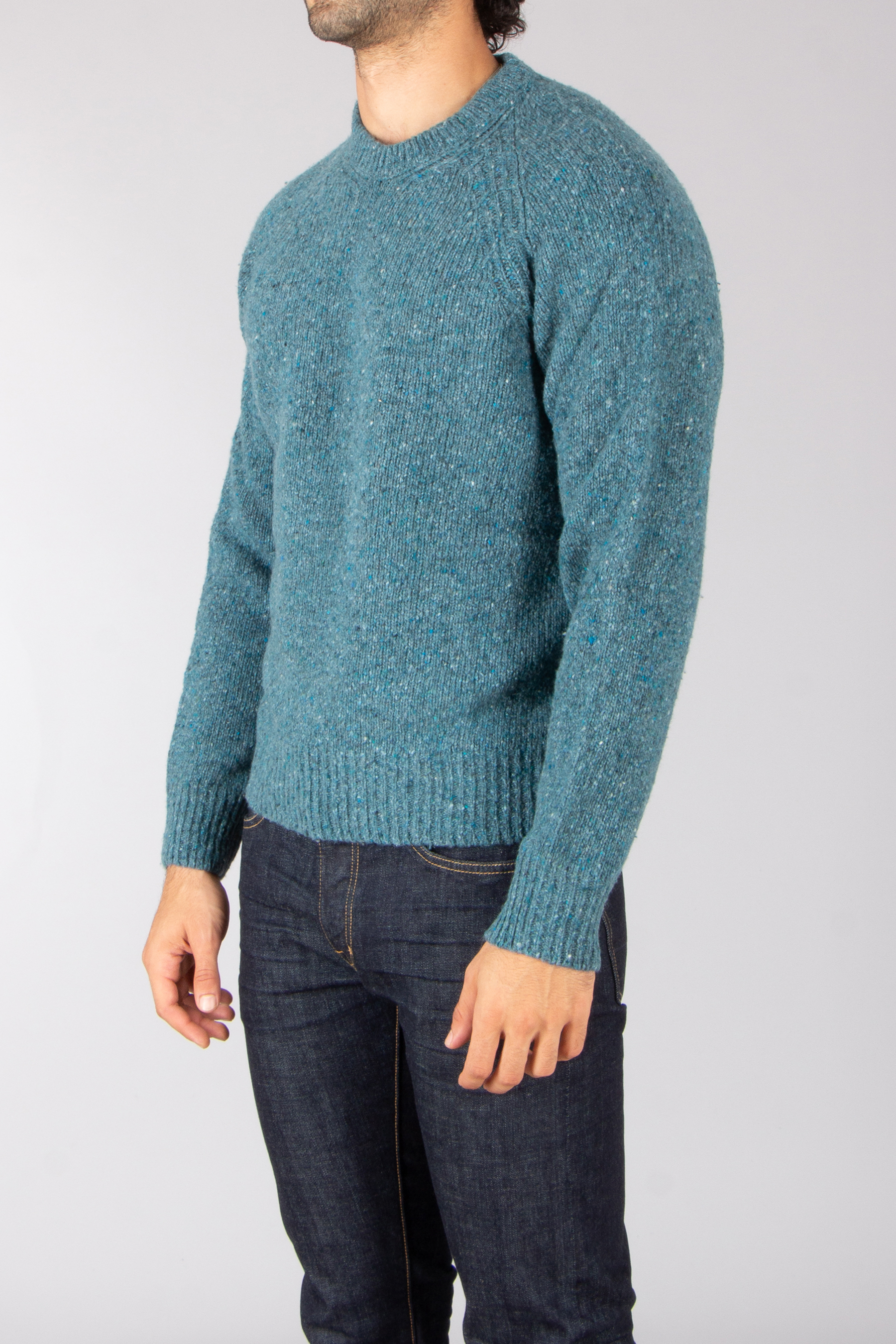 CANALI Regular Fit Wool Blend Crew Neck Sweater Bekleidung, Strickwaren, Pullover