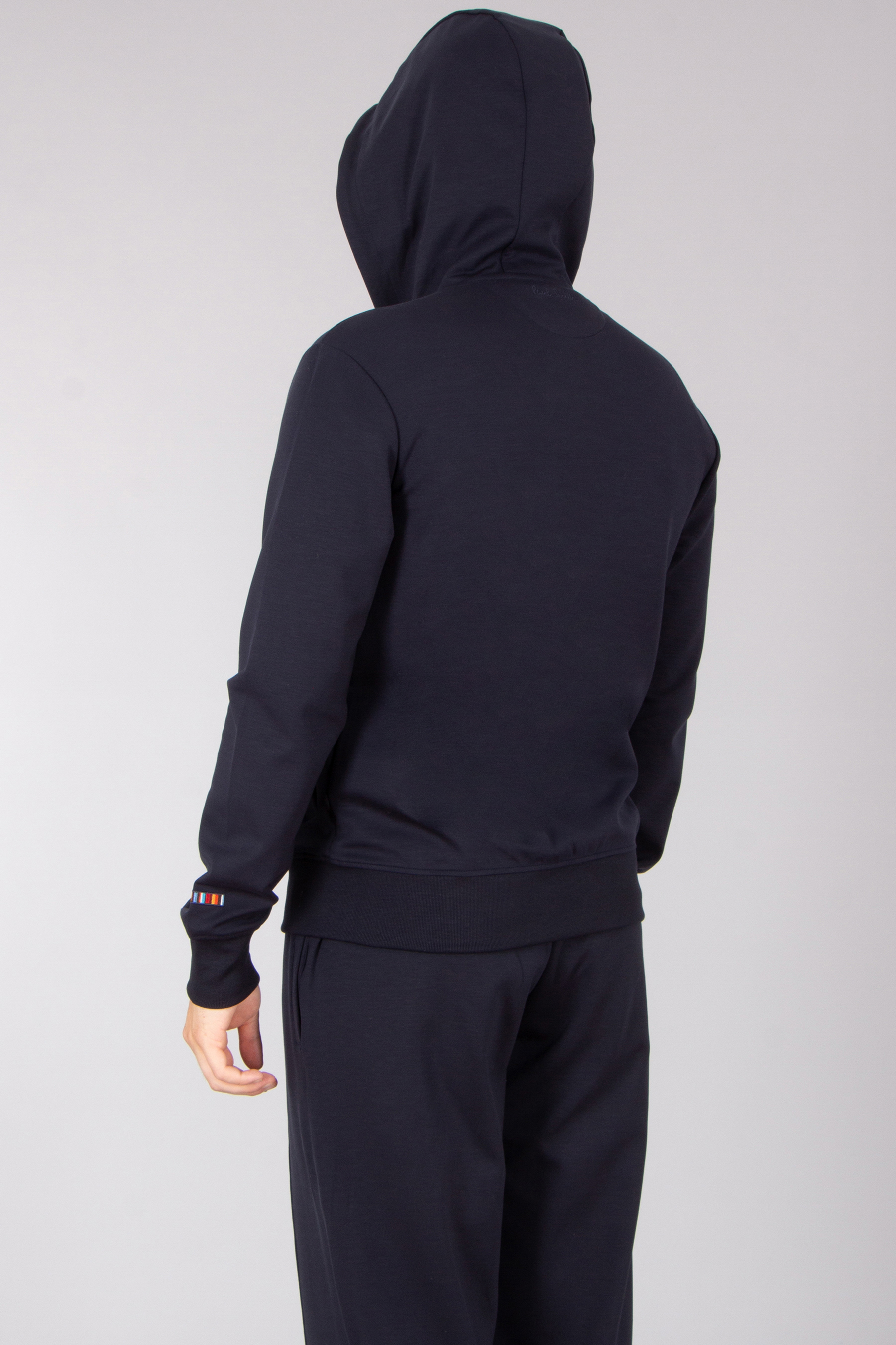 PAUL SMITH Regular Fit Lyocell-Cotton Stretch Jersey Zip-Up Hoodie Kapuzenpulli, Strickwaren, Pullover, Sweatshirt, Kapuze