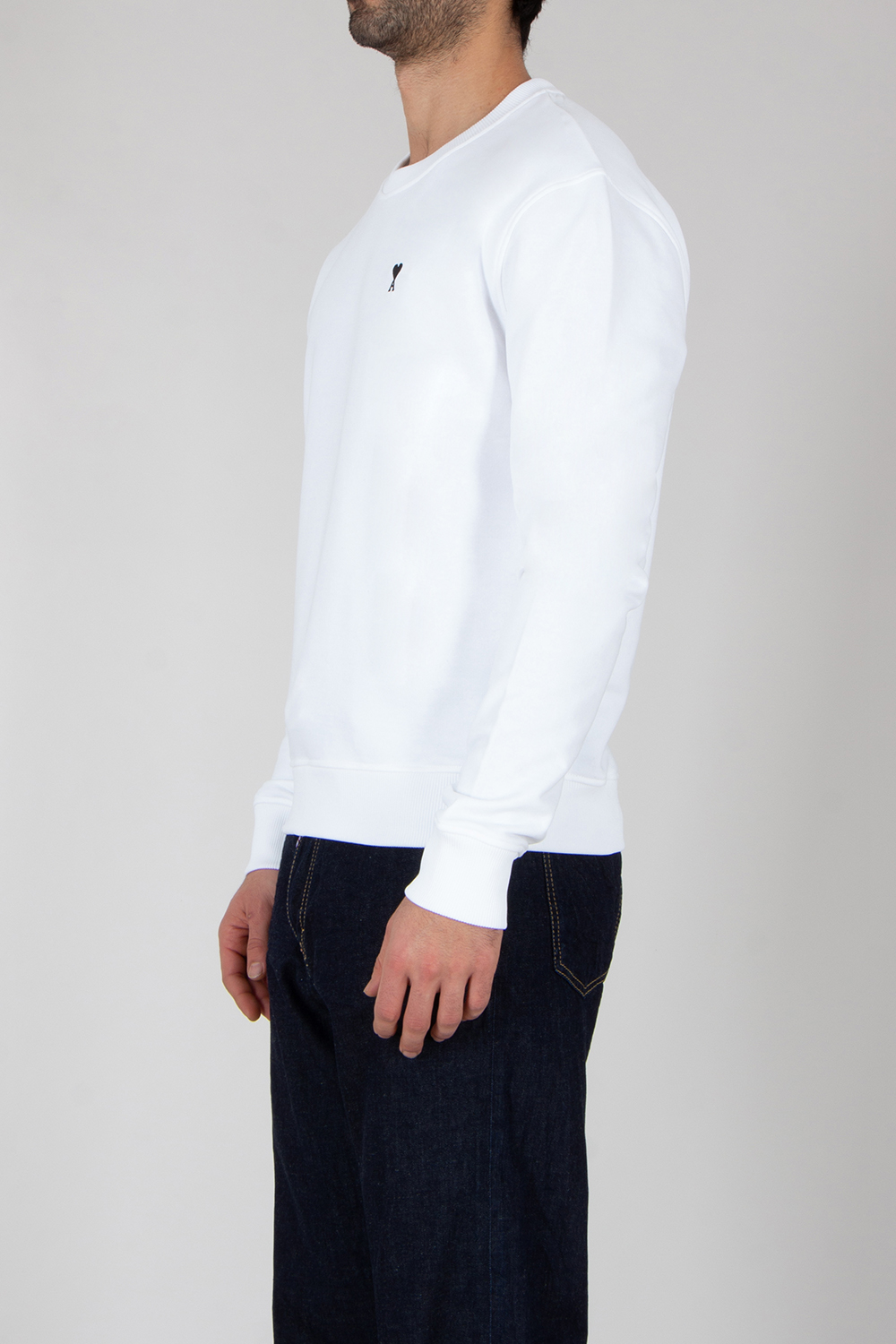 AMI PARIS Classic Fit Ami De Coeur Cotton Fleece Sweatshirt