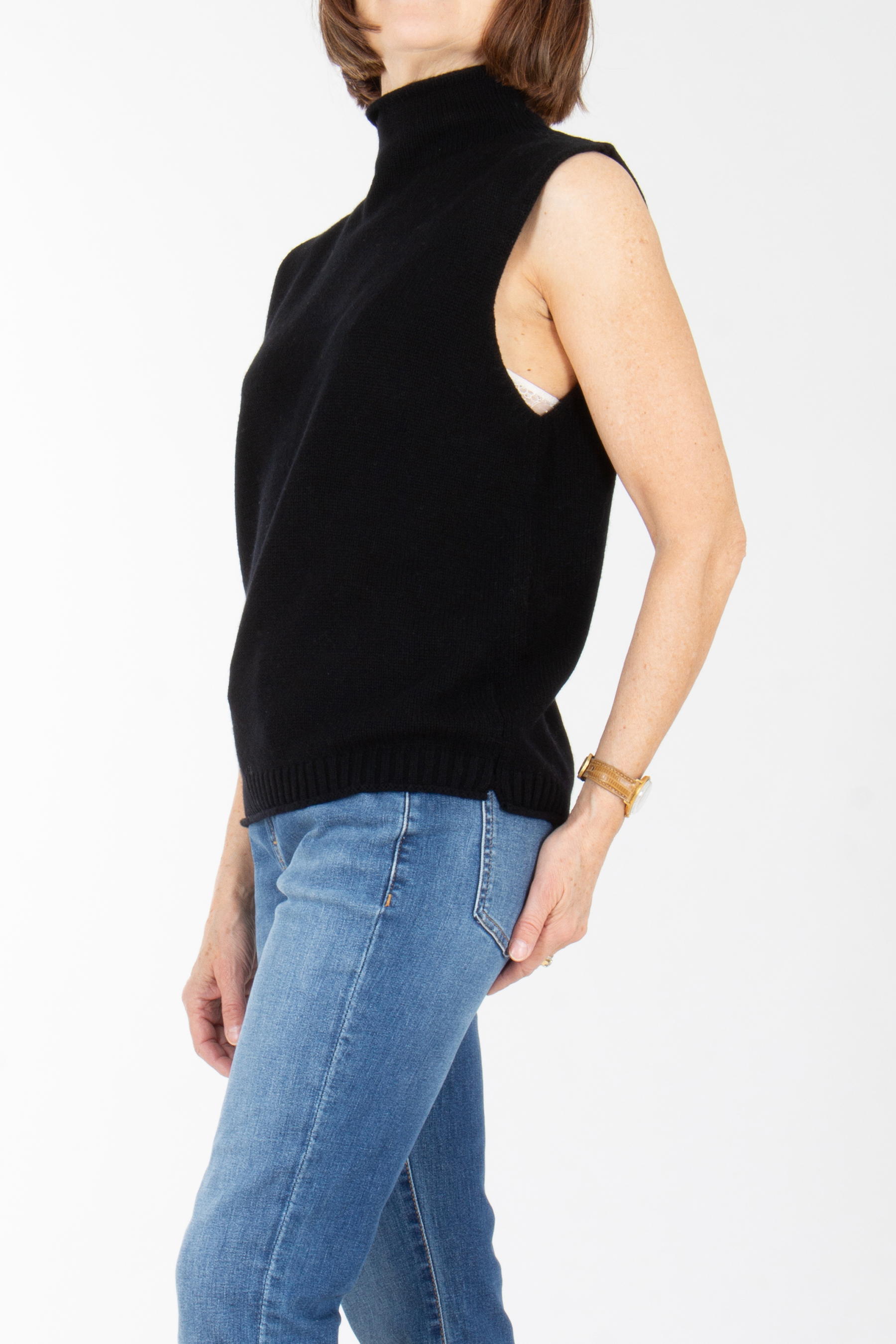 Hosen, Jeans, Weste, Person, Frau