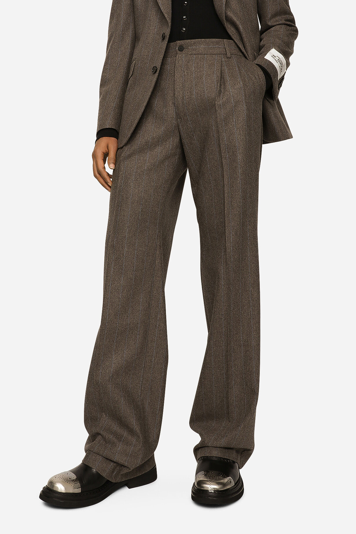 DOLCE & GABBANA Re-Edition Pinstripe Flannel Pants DOLCE & GABBANA Re-Edition Pinstripe Flannel Pants