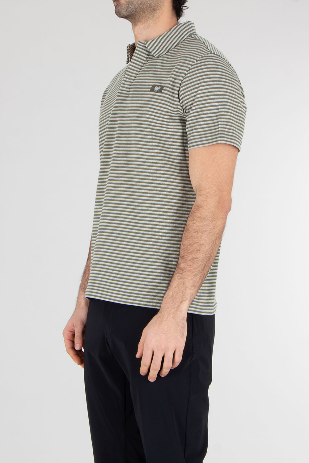 EMPORIO ARMANI Regular Fit Striped Cotton Polo Shirt