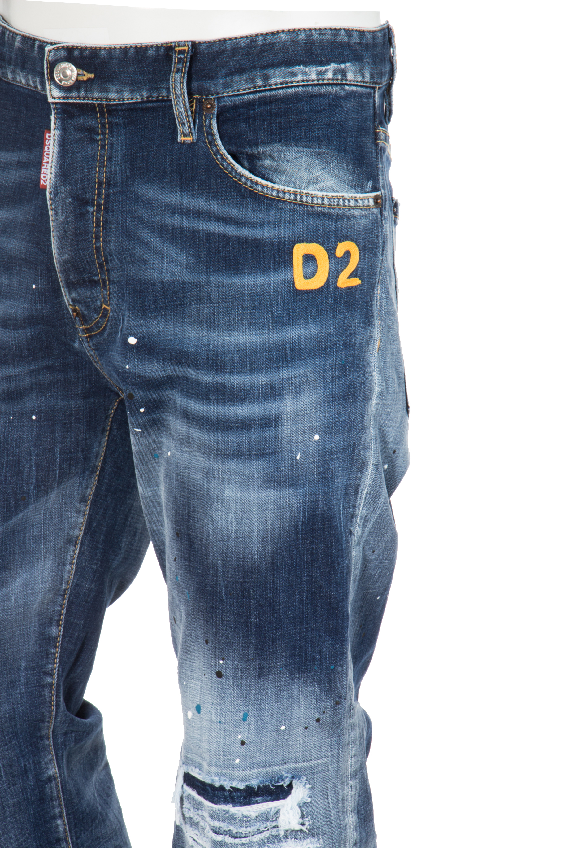 DSQUARED2 Embroidered Sprinkle Wash Roadie Jeans