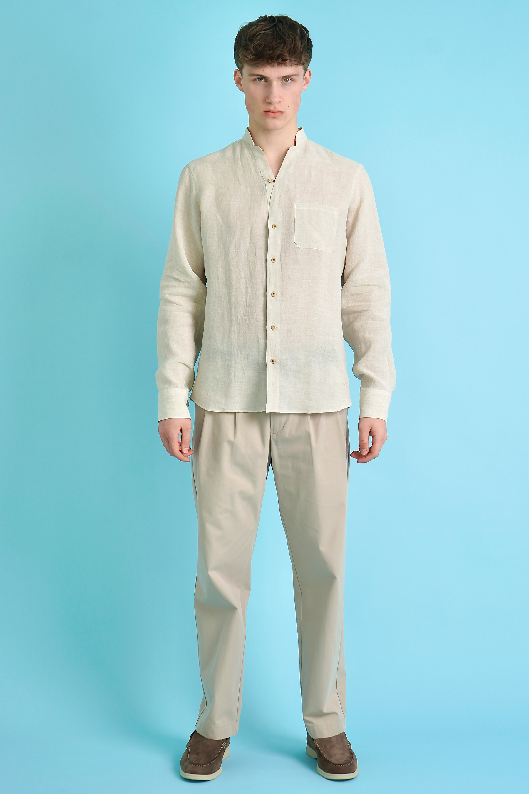 SEASE Linen Fish Tail Shirt