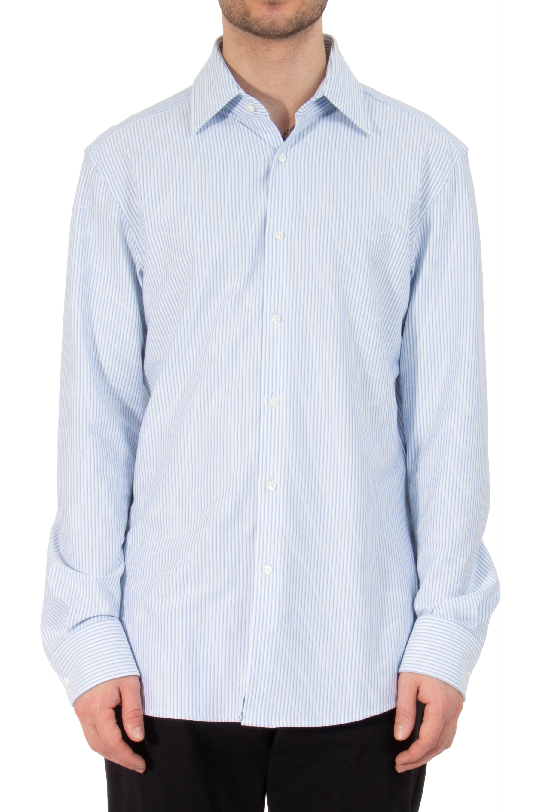 BOSS Striped Cotton Blend Stretch Shirt L-Hays BOSS Striped Cotton Blend Stretch Shirt L-Hays