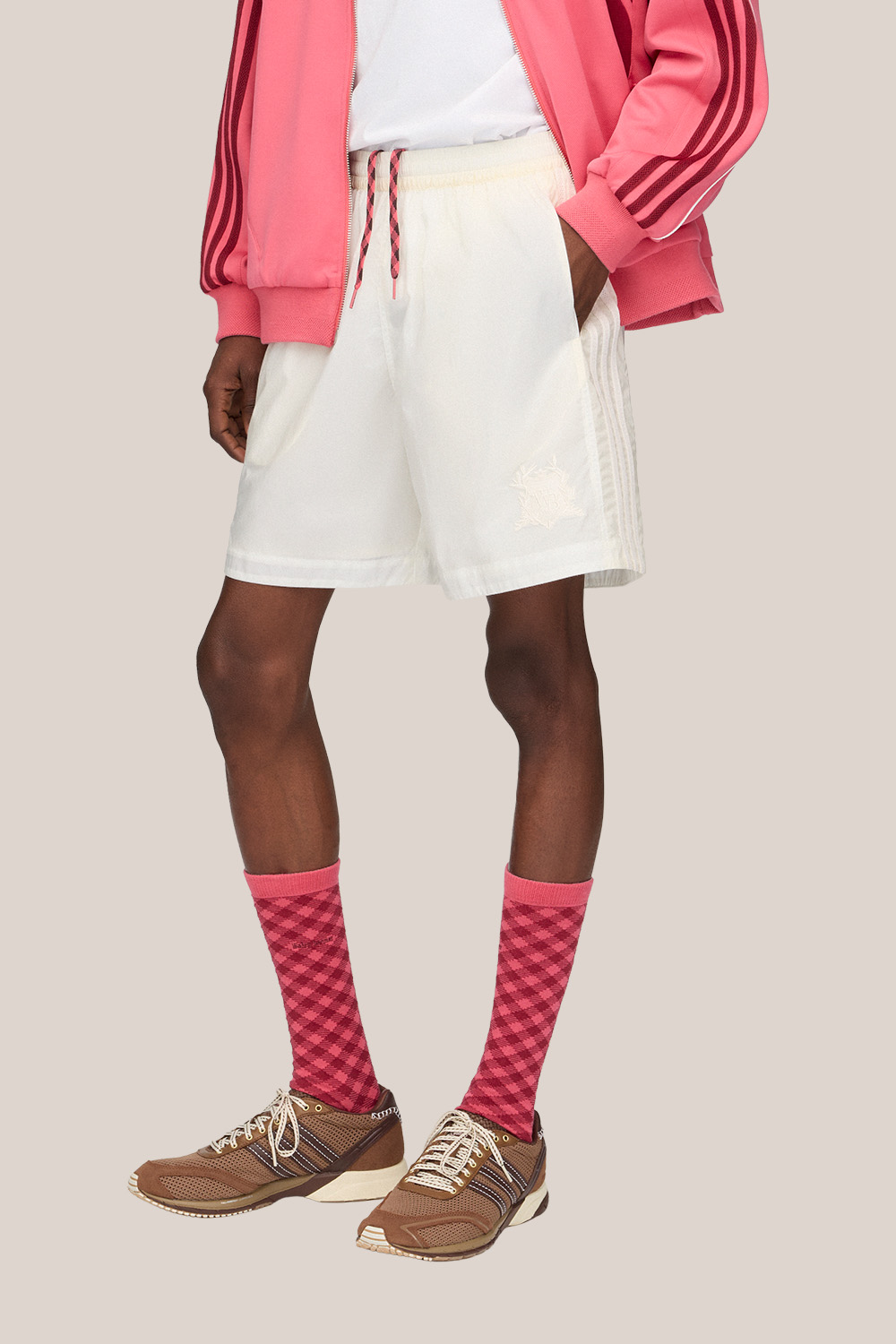 ADIDAS x Wales Bonner Regular Fit Recycled Nylon Embroidered Shorts