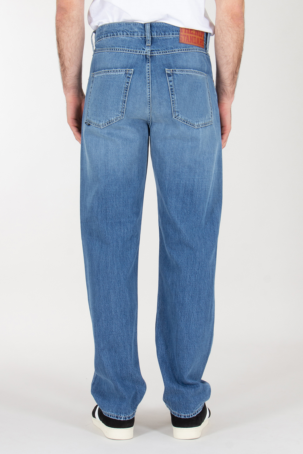 THE NIM Relaxed Fit Stone Washed Denim Jeans 