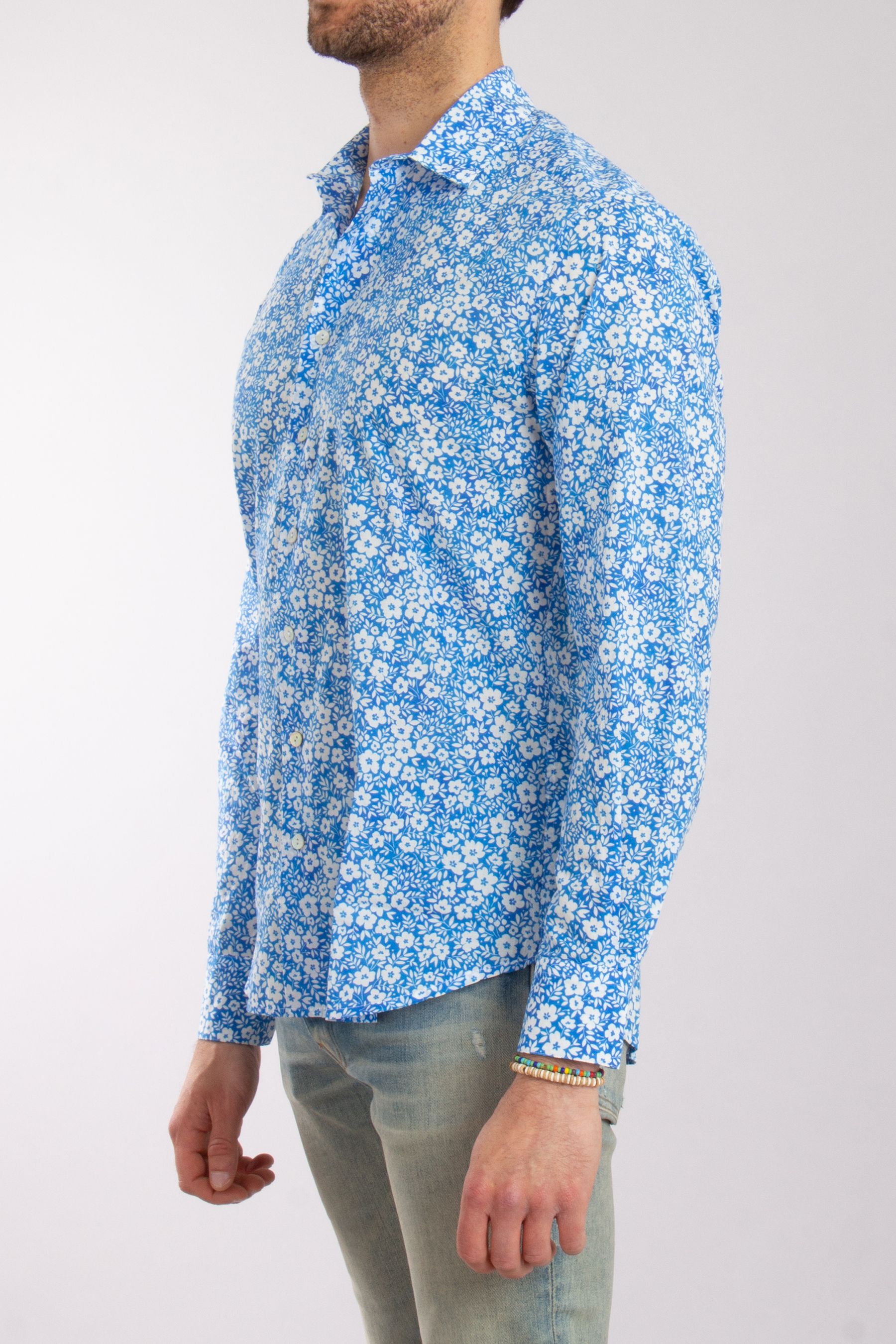 MC 2 SAINT BARTH Vintage Flower Print Cotton Shirt Sikelia MC 2 SAINT BARTH Vintage Flower Print Cotton Shirt Sikelia