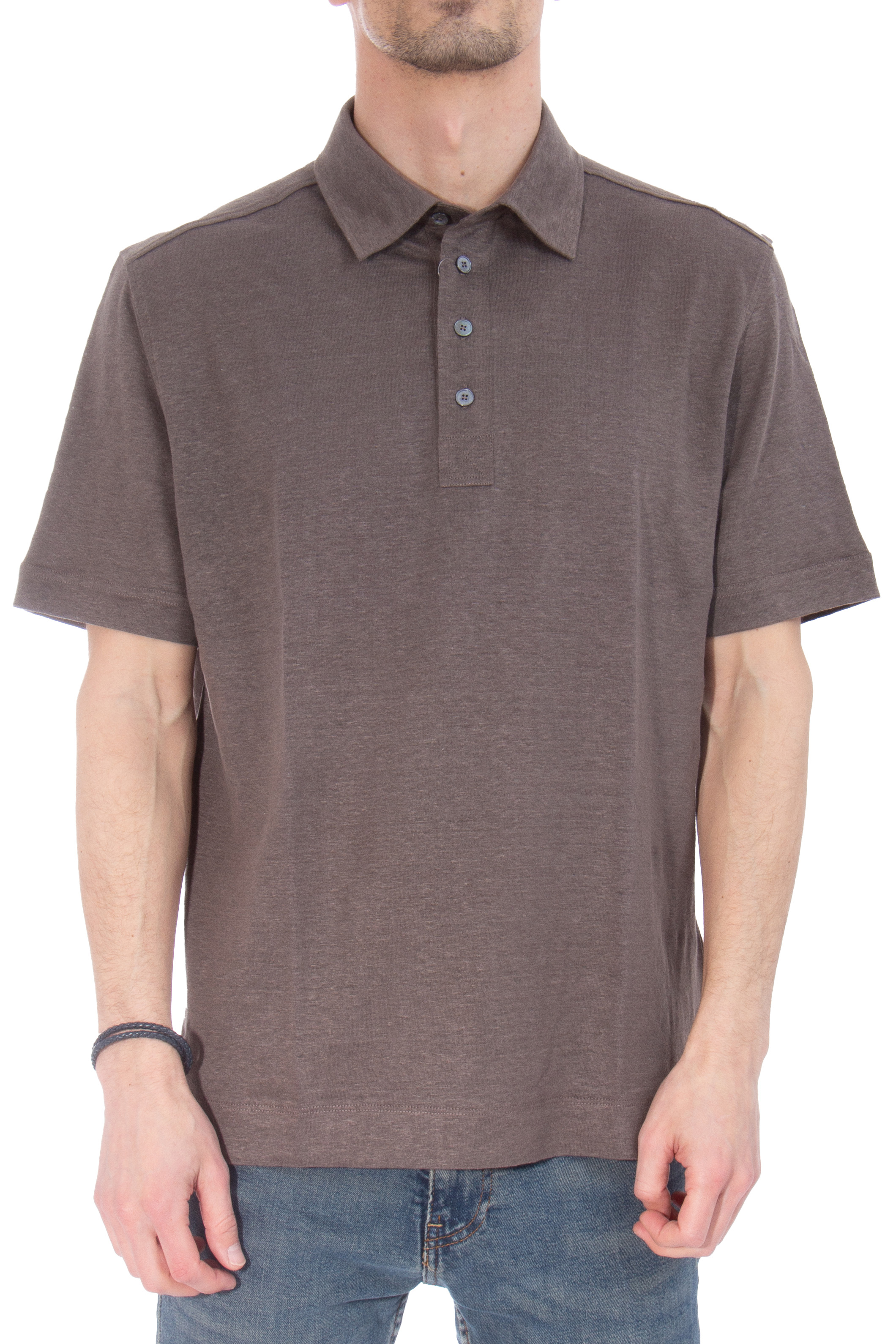 ZEGNA Linen Polo Shirt