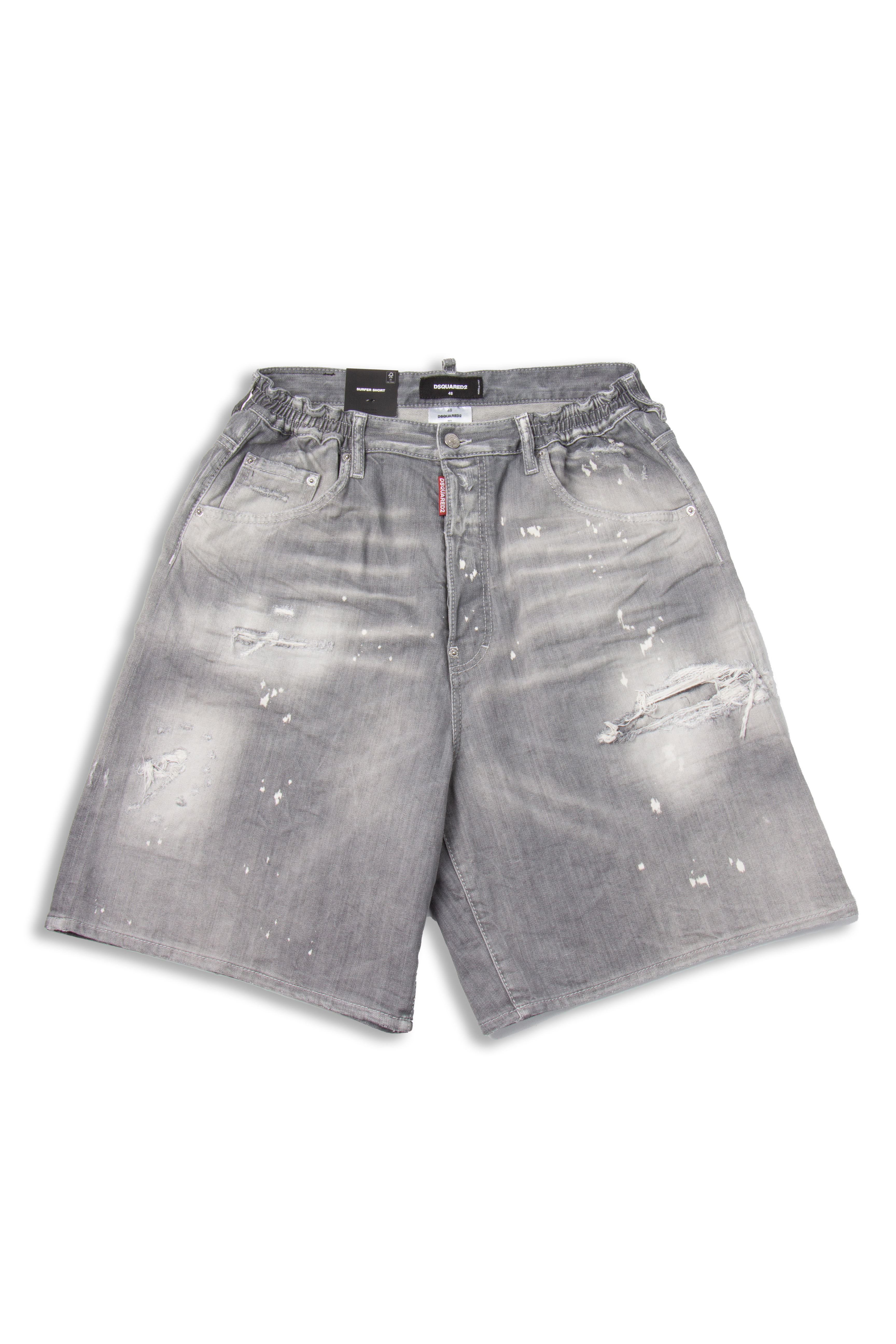 DSQUARED2 Cotton Denim Surfer Shorts