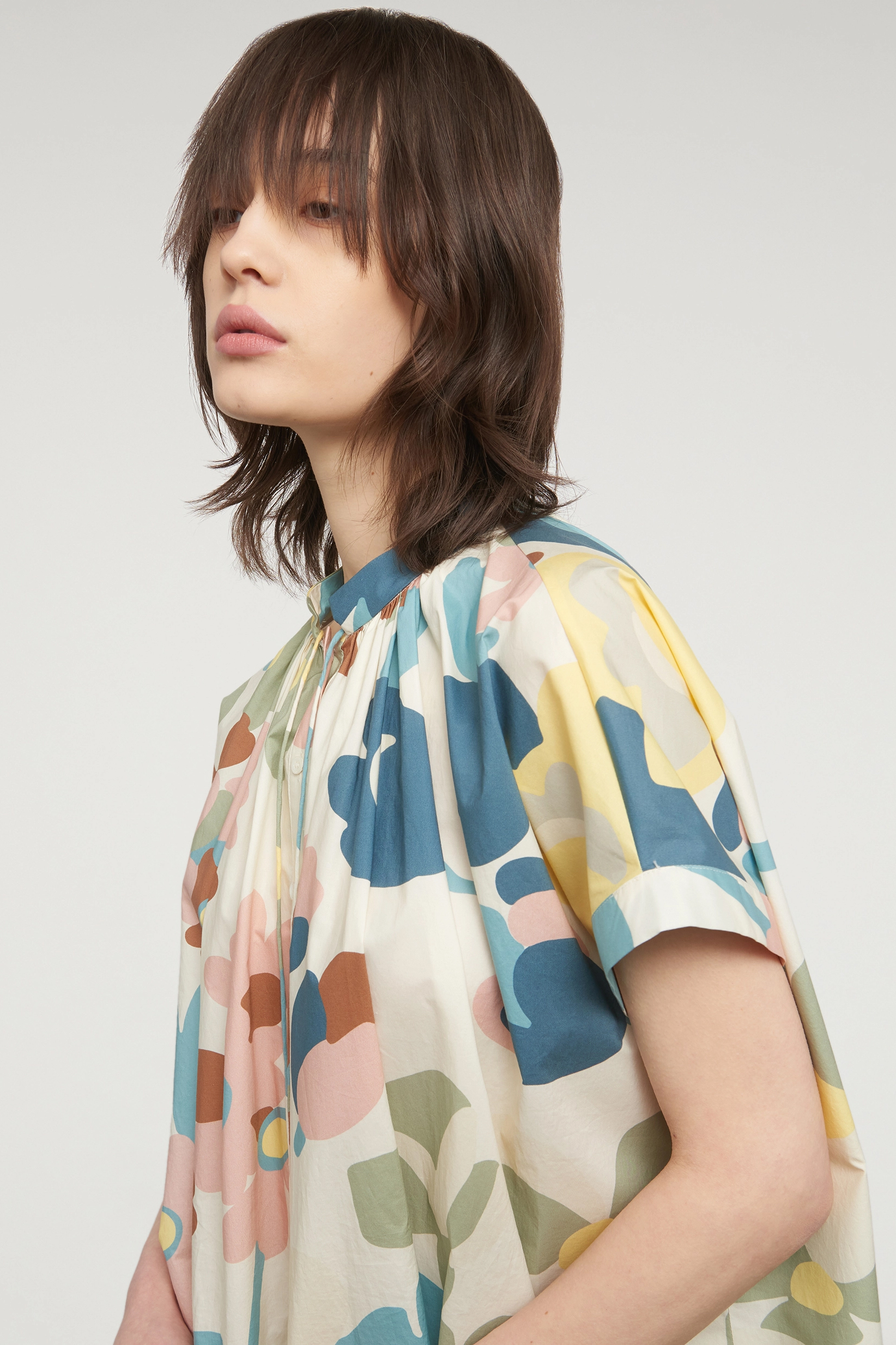 ASPESI Printed Cotton Poplin Blouse