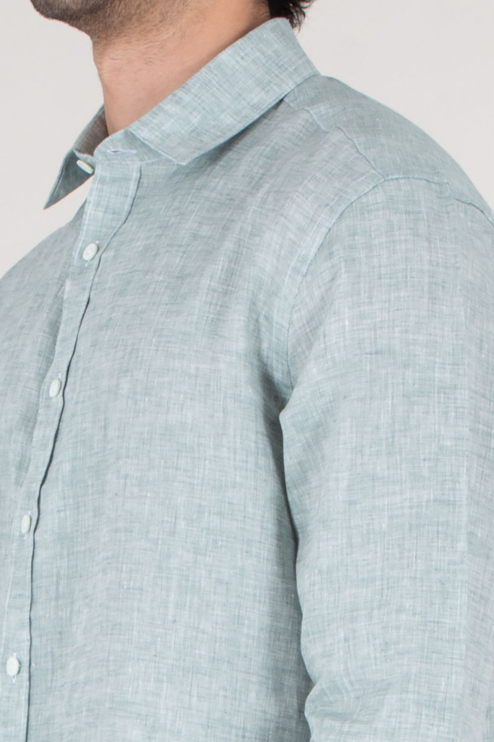 CANALI Regular Fit Linen Shirt
