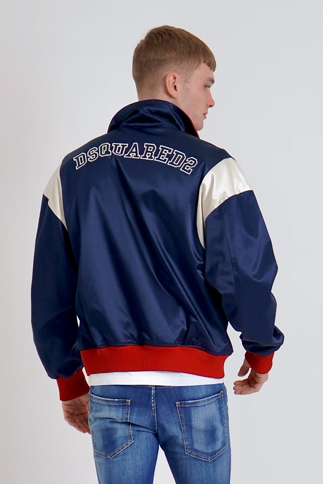 DSQUARED2 Bowling Satin Bomber Jacket