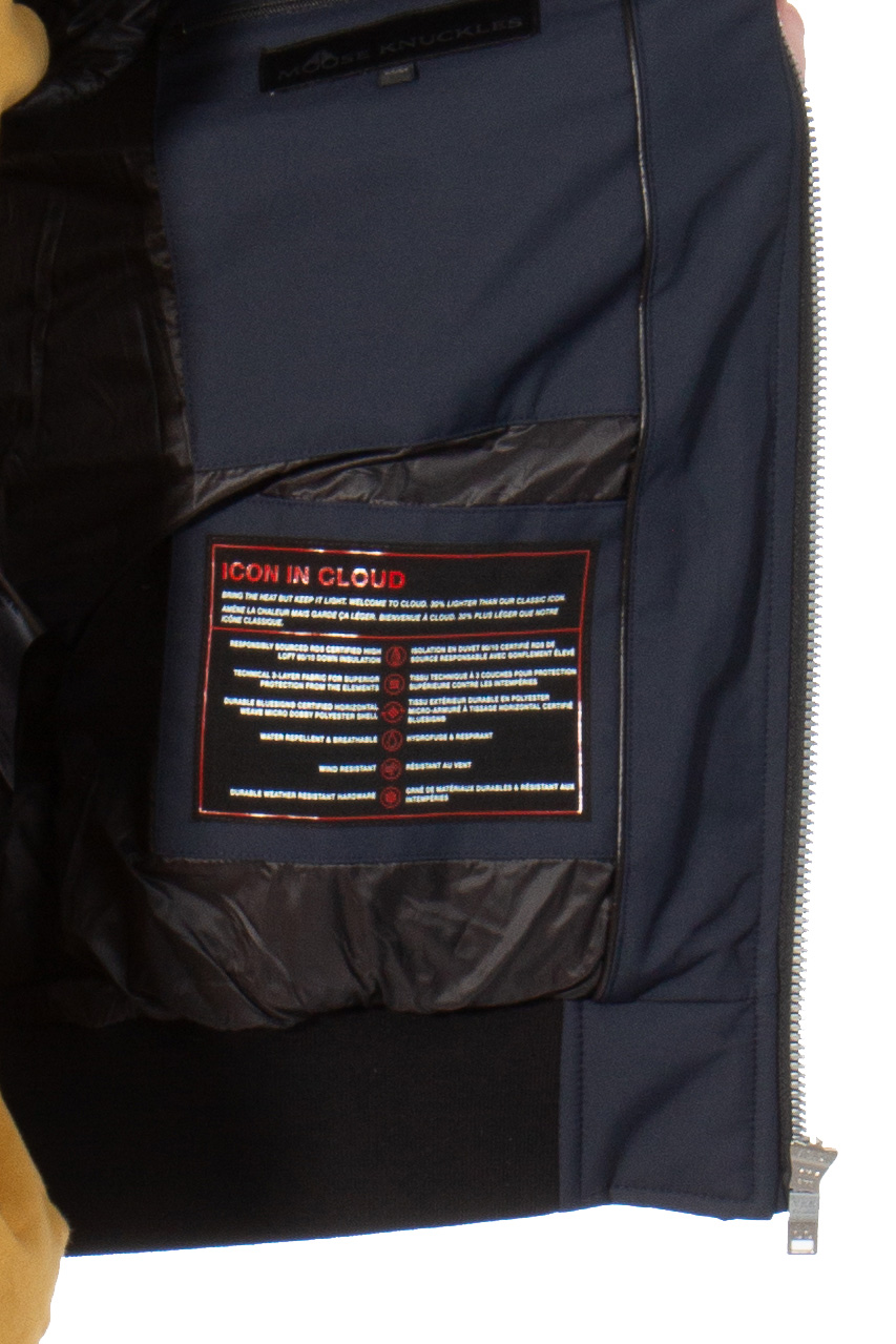 MOOSE KNUCKLES Quilted Down Jacket Cloud MOOSE KNUCKLES Quilted Down Jacket Cloud