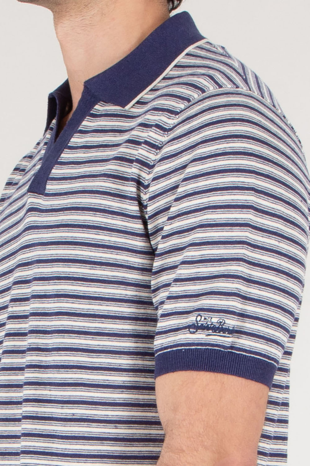 MC 2 SAINT BARTH Buttonless Knitted Polo Shirt Sloan