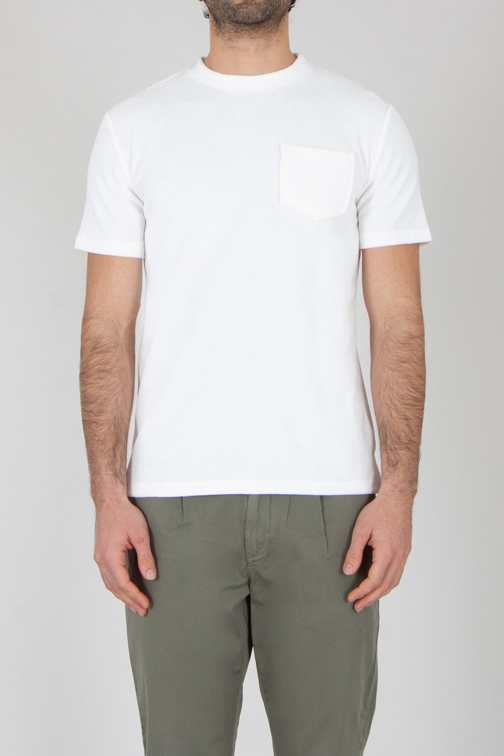 AURÉLIEN Slim Fit Cotton Blend Terry T-Shirt