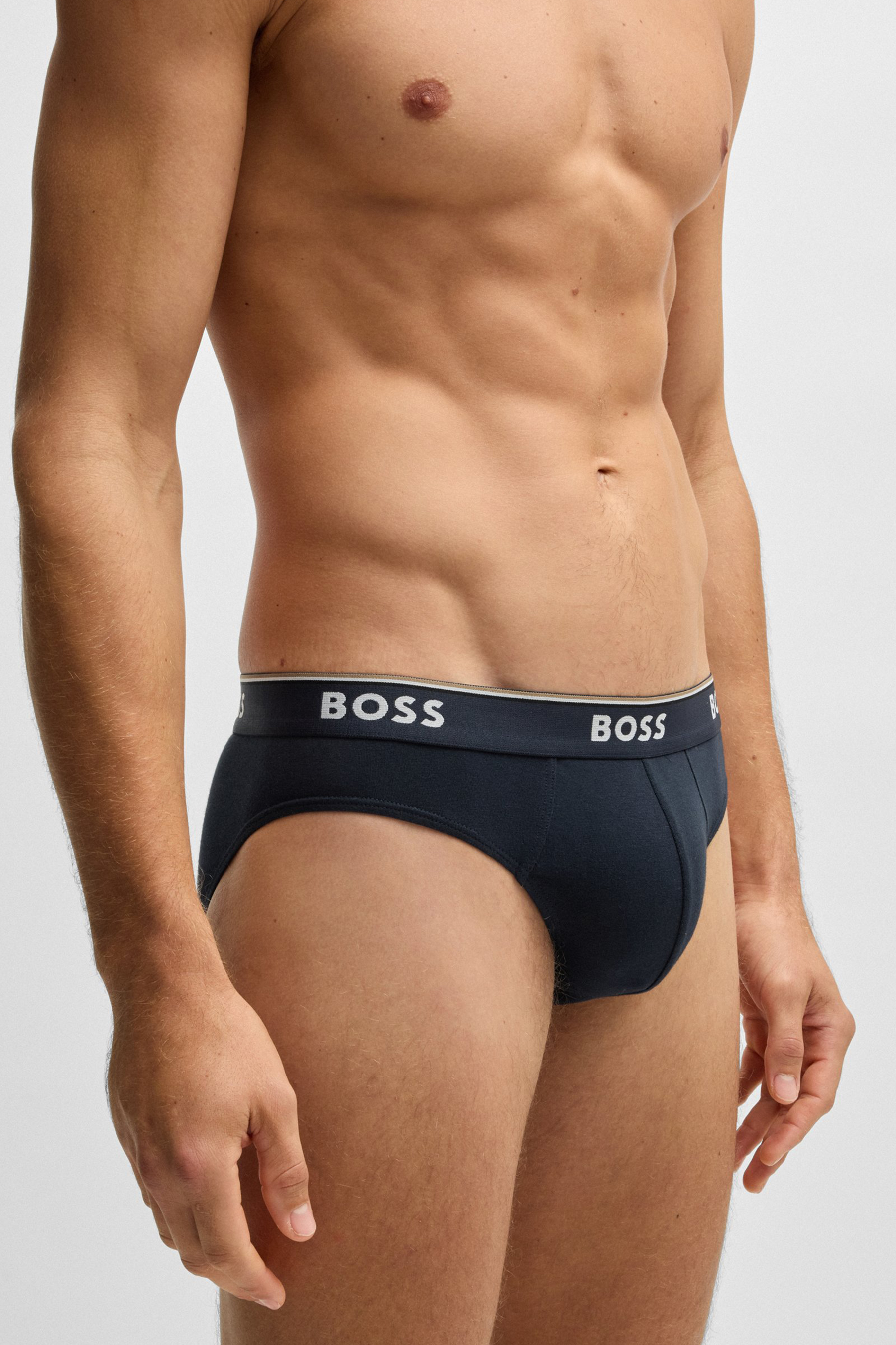 BOSS 3-Pack Cotton Stretch Briefs Power BOSS 3-Pack Cotton Stretch Briefs Power