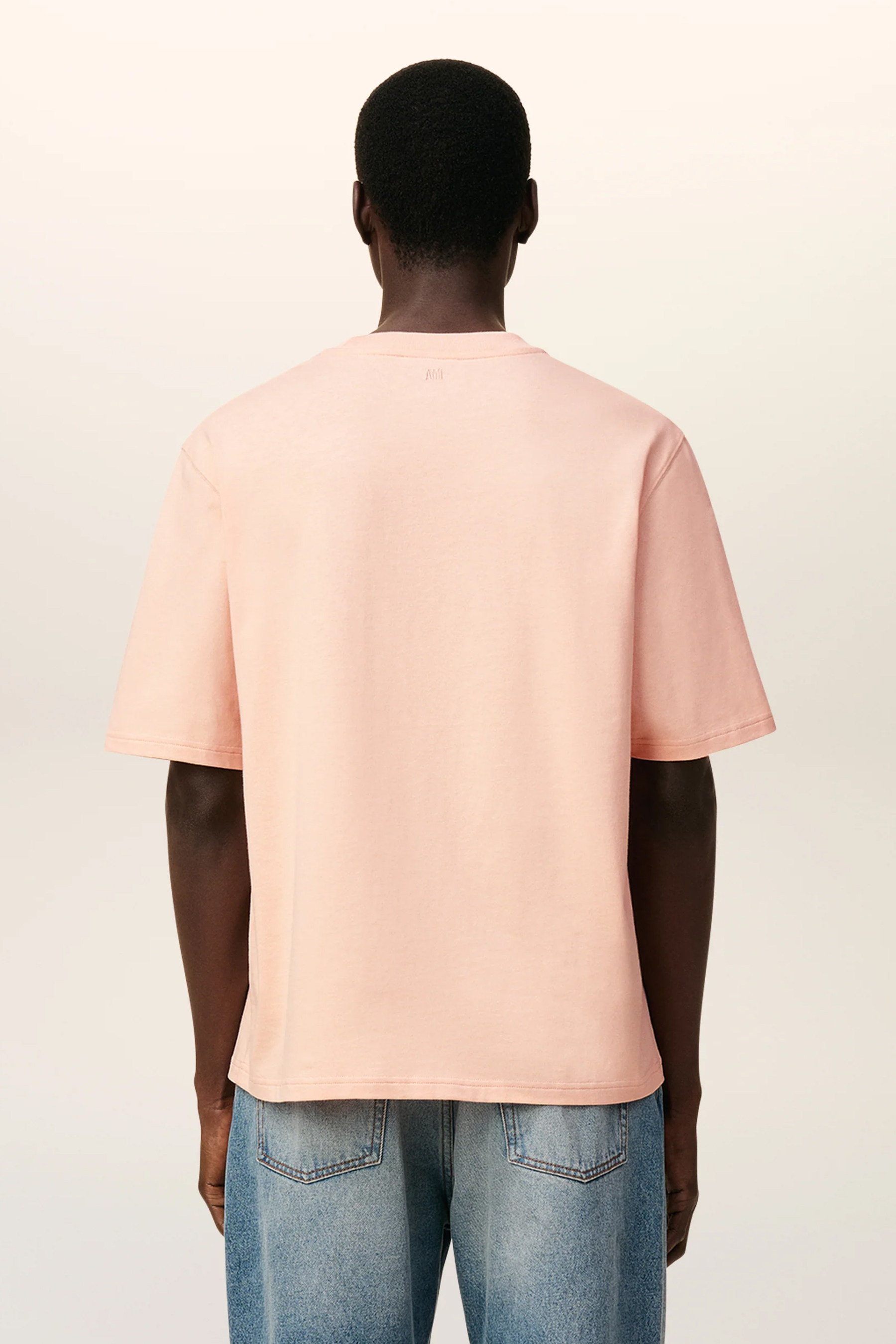 AMI PARIS Boxy Fit Ami De Coeur Cotton Jersey T-Shirt T-shirt, Erwachsener, Männlich, Mann, Person