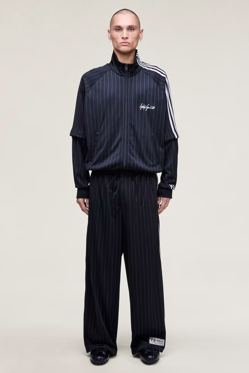 Y-3 Loose Fit Pinstripe Basketball Track Pants