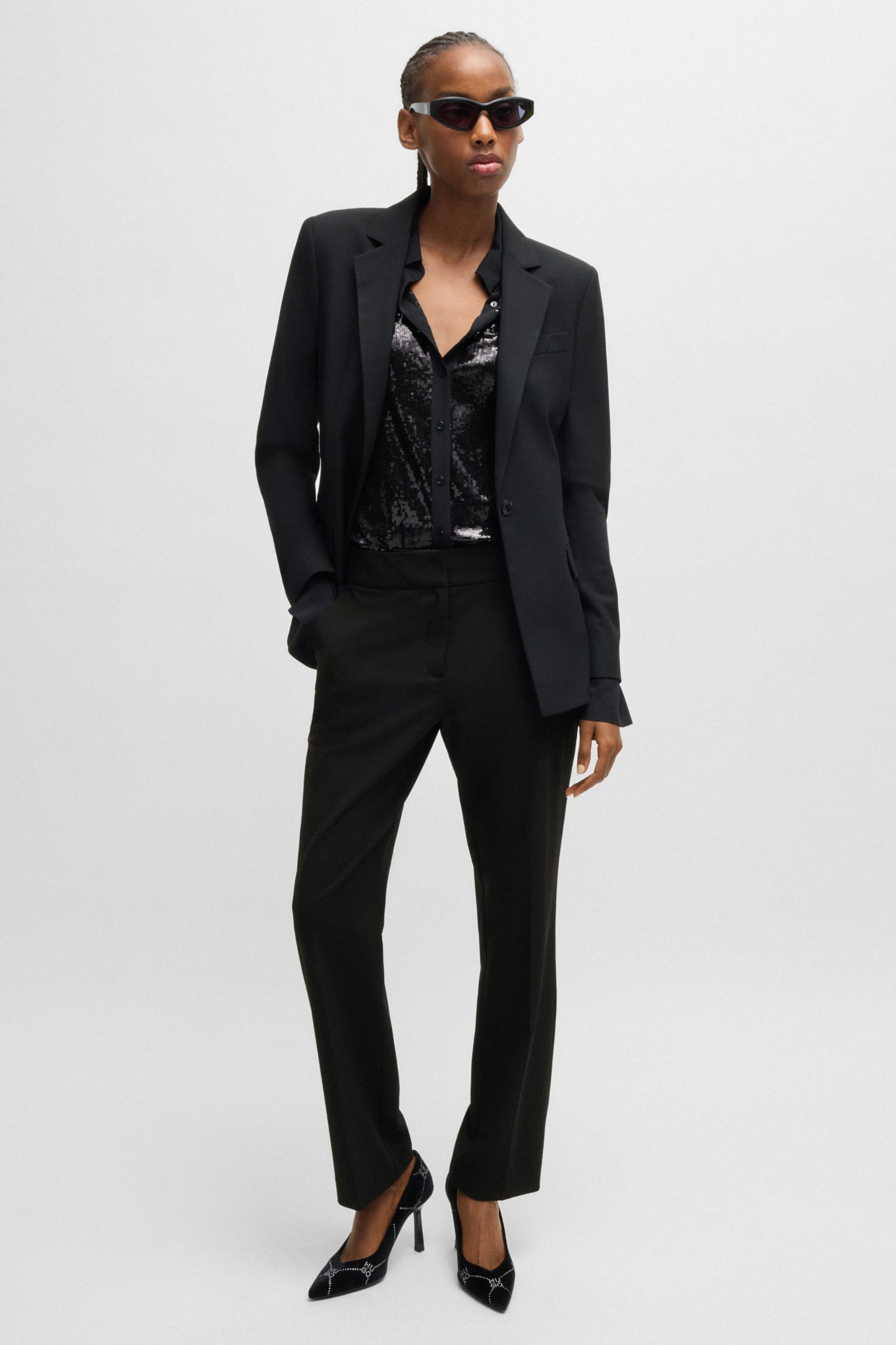 HUGO Slim Fit Woven Stretch Pants Hatenia HUGO Slim Fit Woven Stretch Pants Hatenia