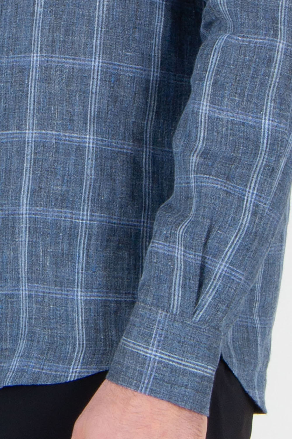 AGNONA Regular Fit Plaid Linen Shirt