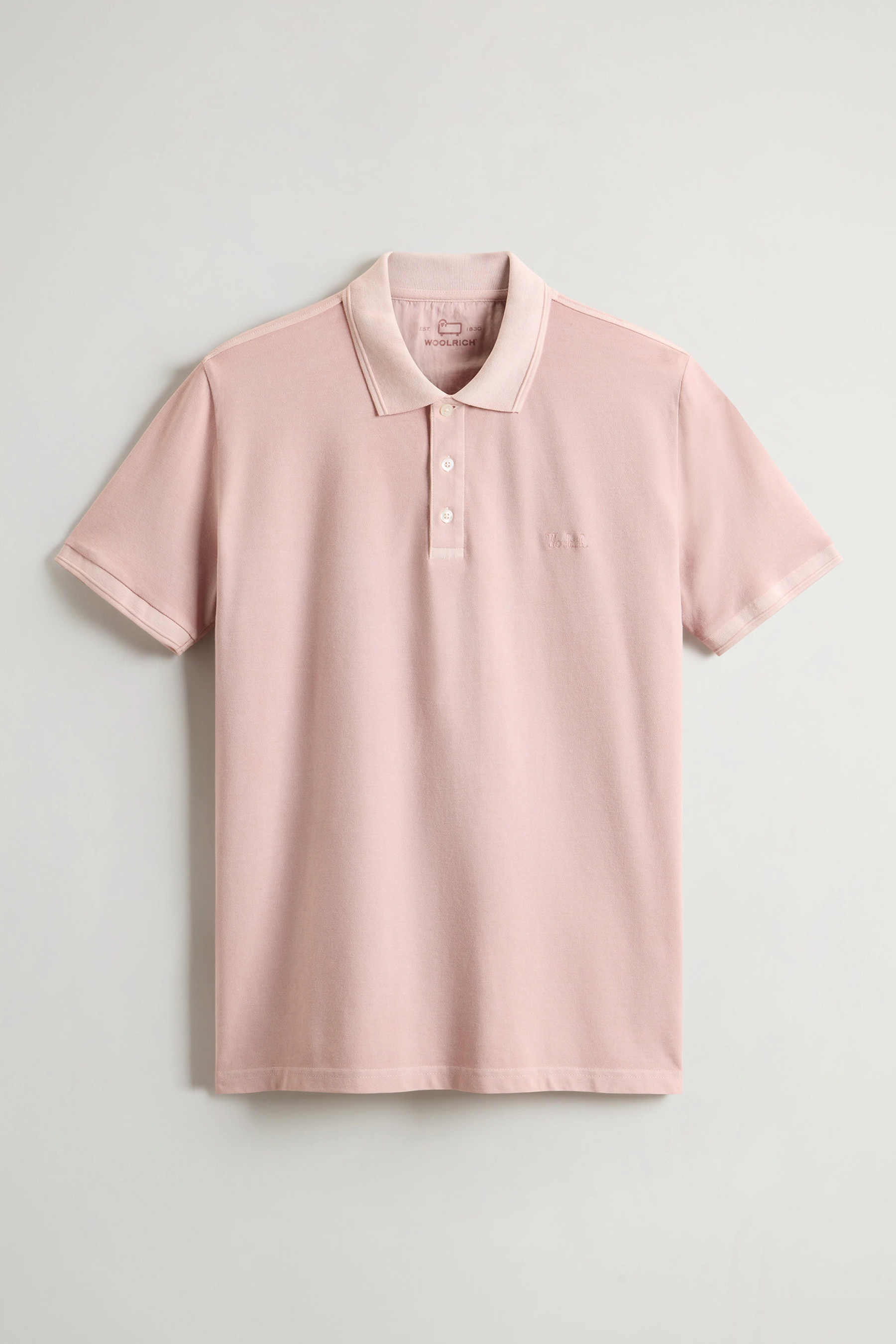 WOOLRICH Slim Fit Stretch Cotton Piqué Polo Shirt Mackinack WOOLRICH Slim Fit Stretch Cotton Piqué Polo Shirt Mackinack