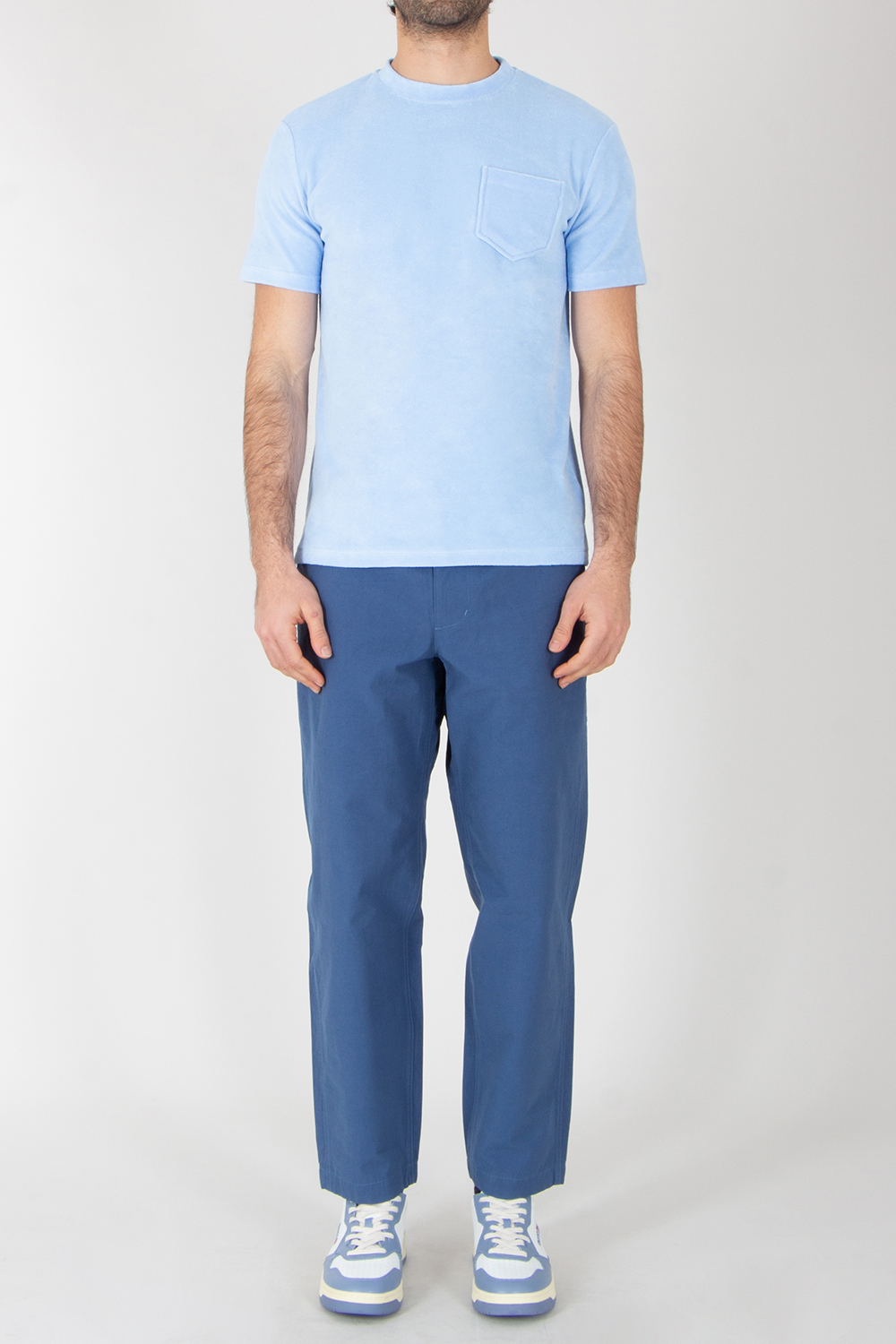 AURÉLIEN Slim Fit Cotton Blend Terry T-Shirt