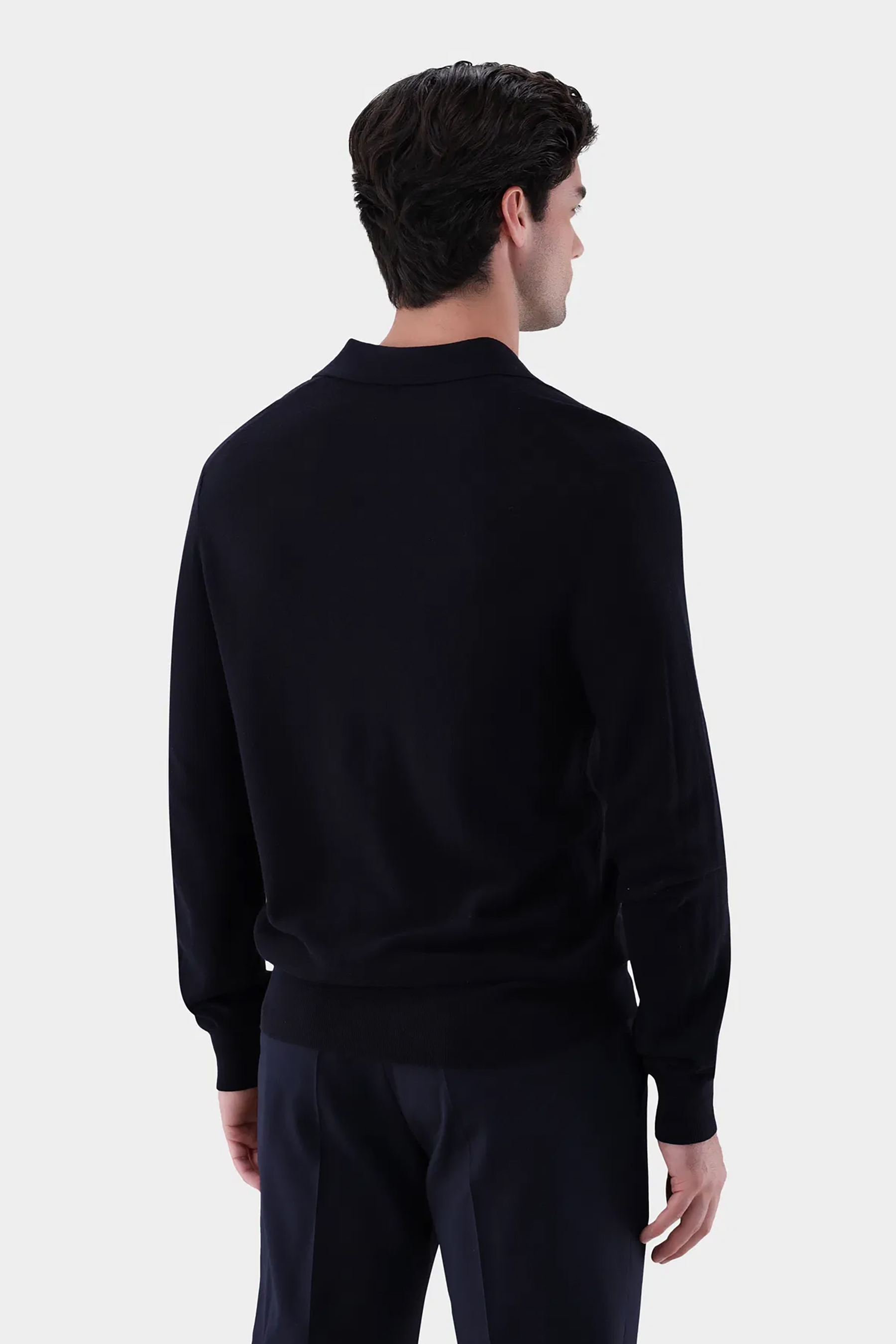 VAN LAACK Regular Fit Virgin Wool Knit Polo Sabri Langarm, Pullover, Sweatshirt, Mann, Person