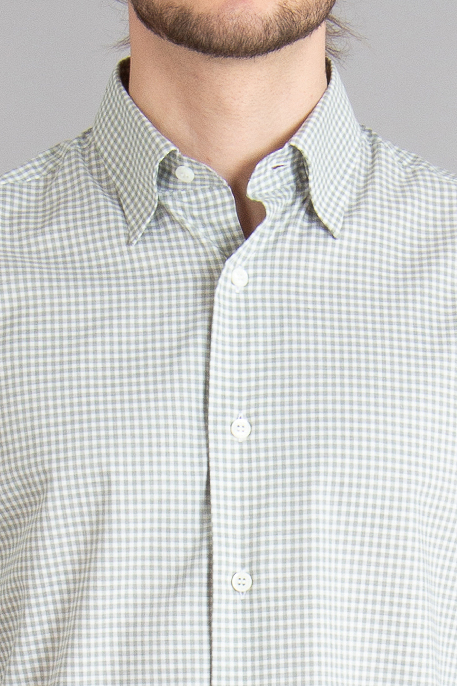 BRIONI Checked Cotton Under-Button-Down Shirt