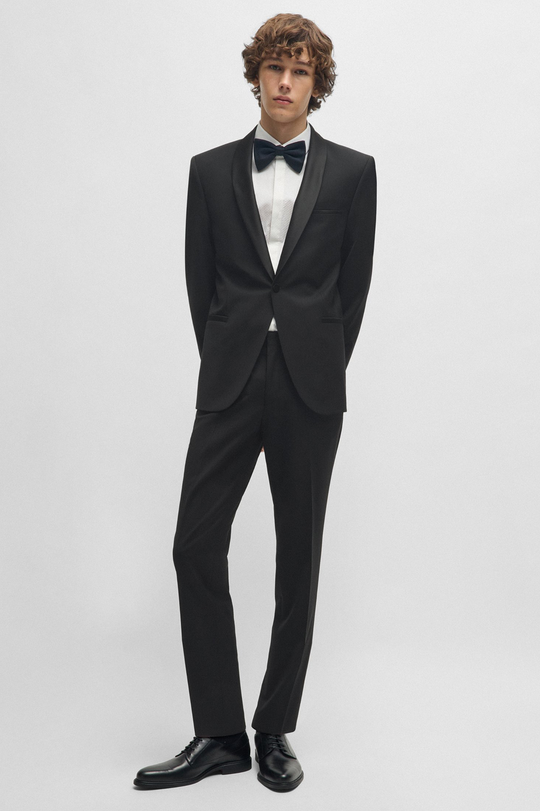 HUGO Extra Slim Fit Stretch Virgin Wool Blend Pants Hesten Formelle Kleidung, Anzug, Smoking, Mann, Person