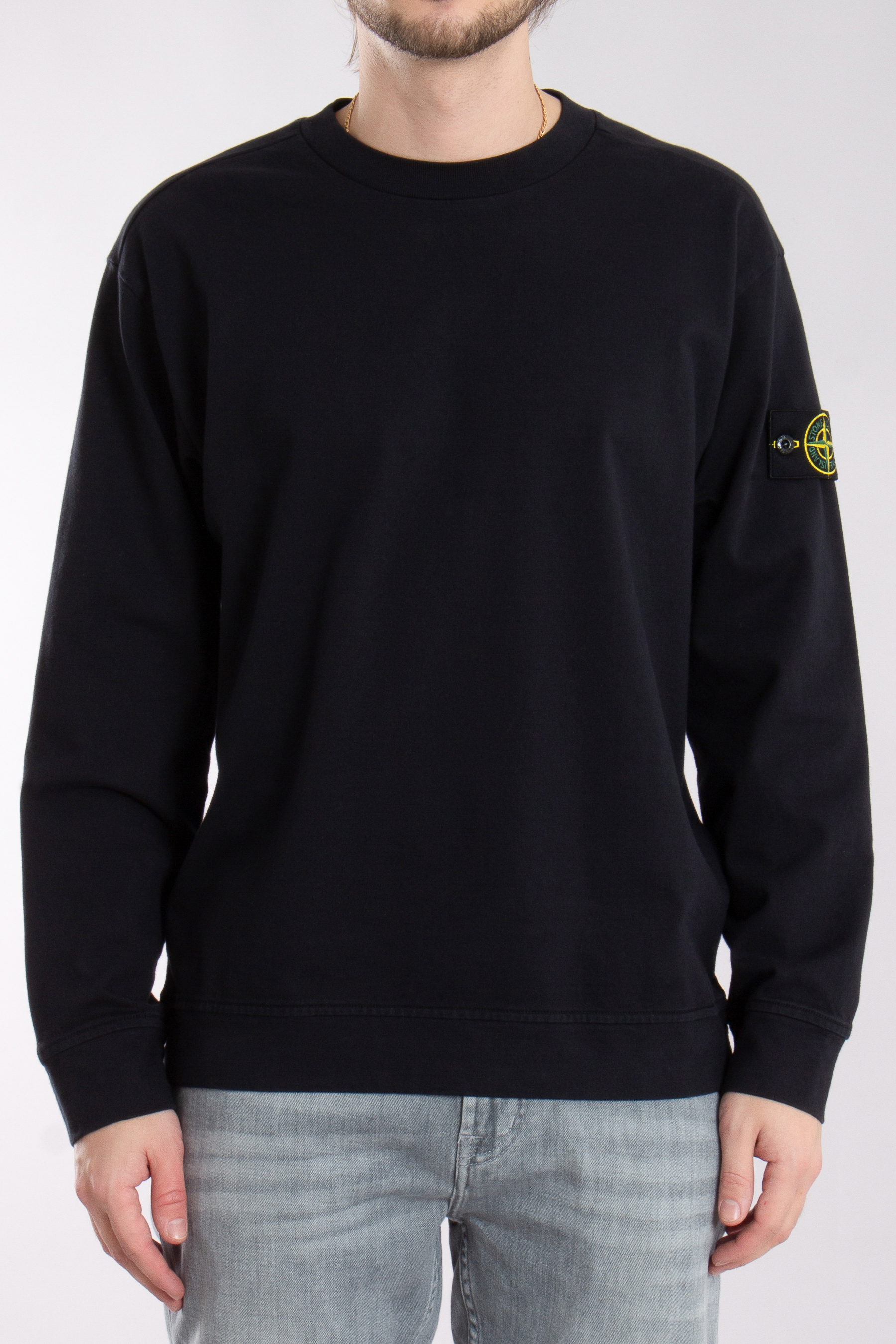STONE ISLAND Garment Dyed Cotton Fleece Sweatshirt