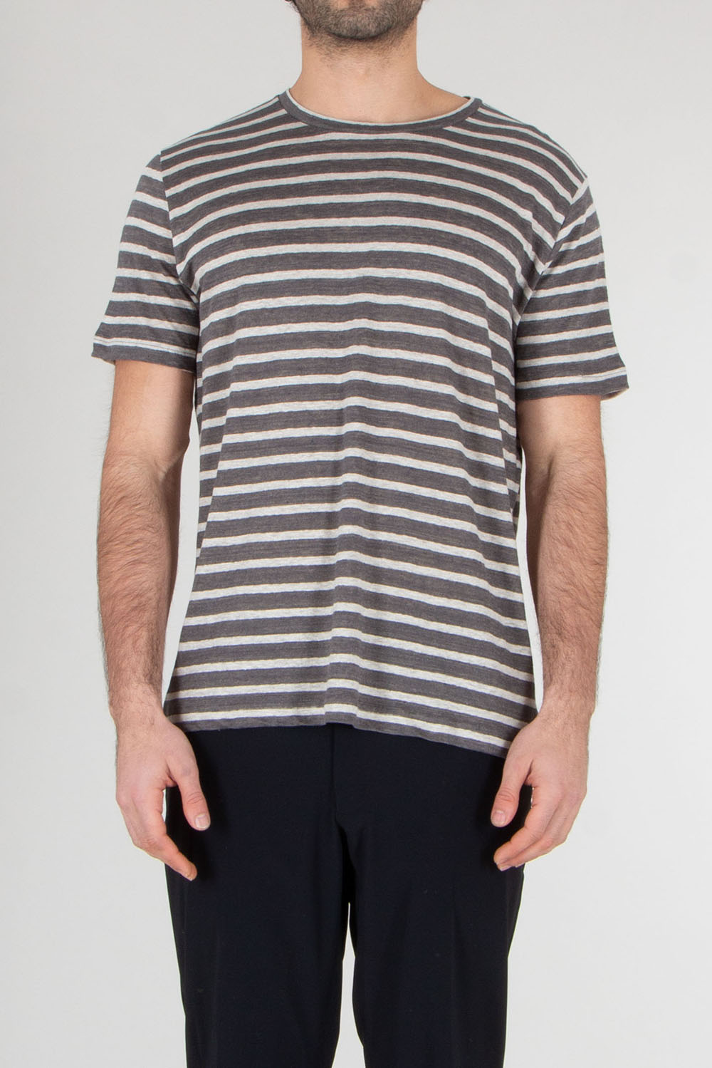 STEFAN BRANDT Striped Linen Jersey T-Shirt Enno