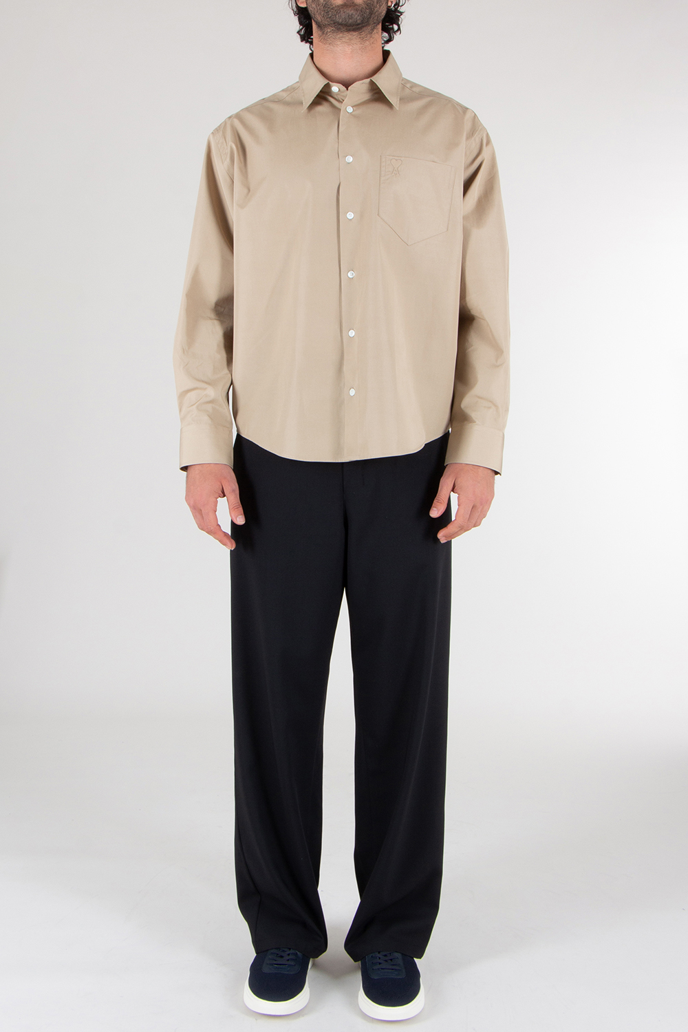 AMI PARIS Boxy Fit Cotton Shirt 