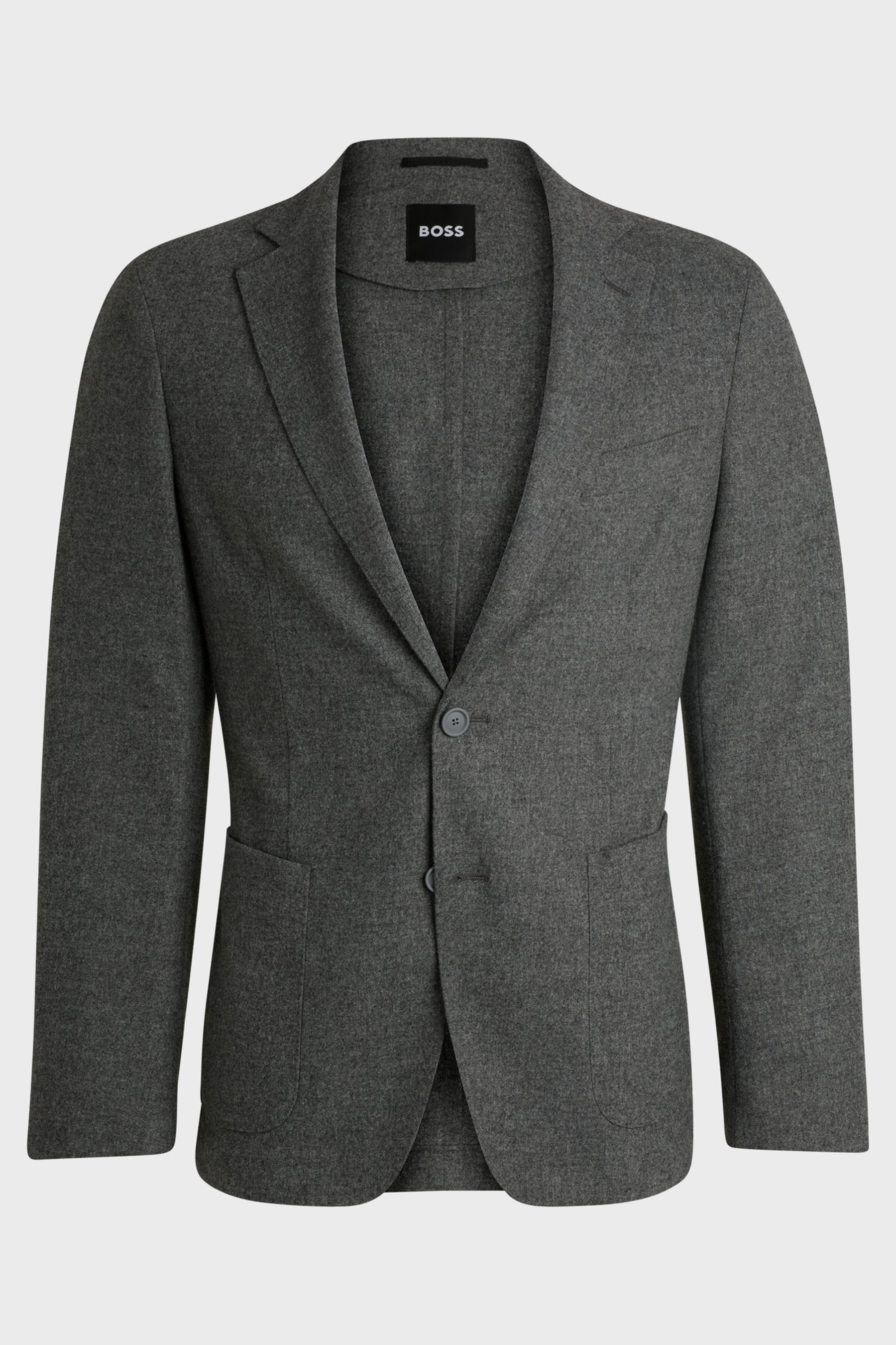 BOSS Slim Fit Wool Stretch Tech Flannel Jacket P-Hanry BOSS Slim Fit Wool Stretch Tech Flannel Jacket P-Hanry