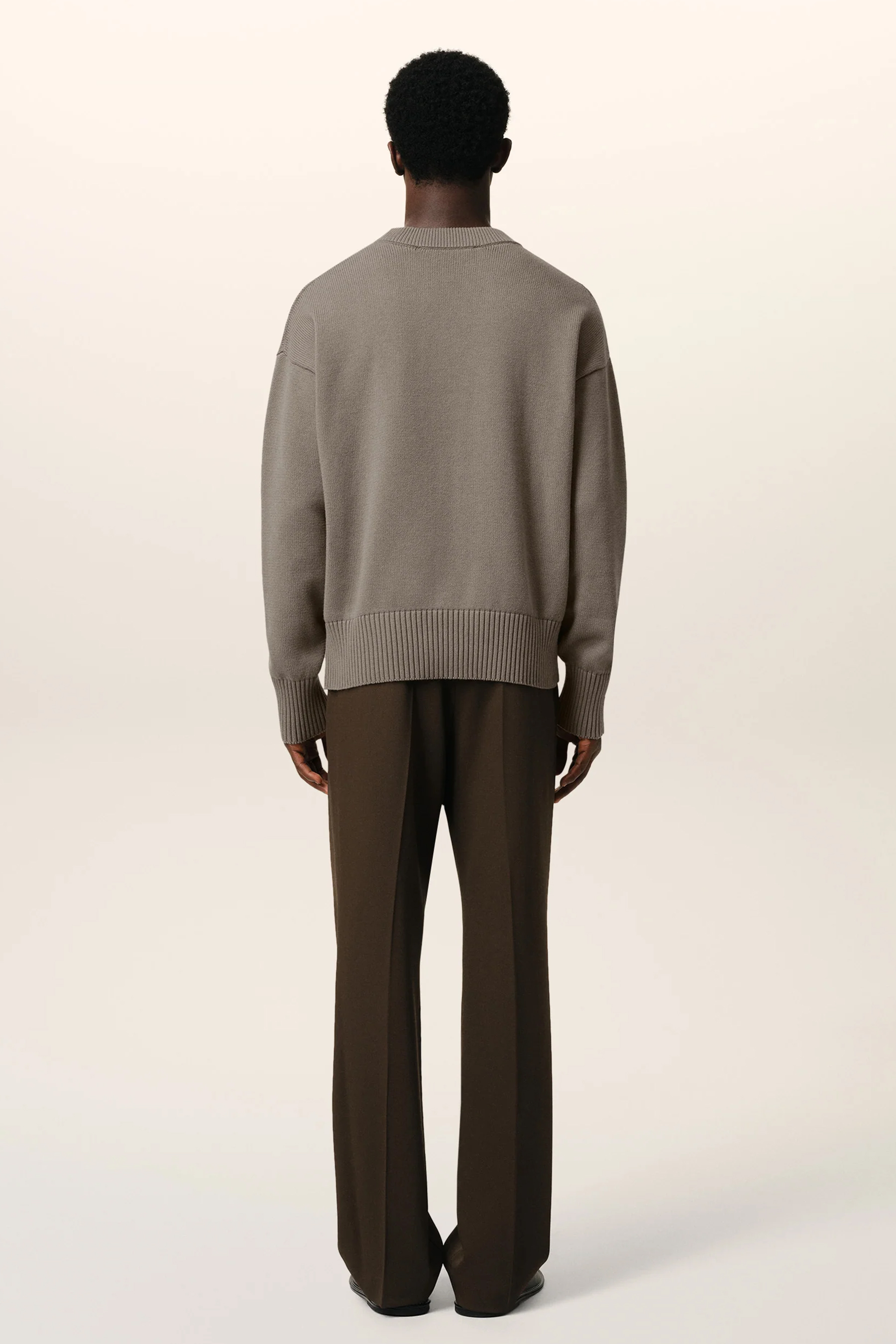 AMI PARIS Relaxed Fit Organic Cotton-Wool Blend Sweater AMI PARIS Relaxed Fit Organic Cotton-Wool Blend Sweater