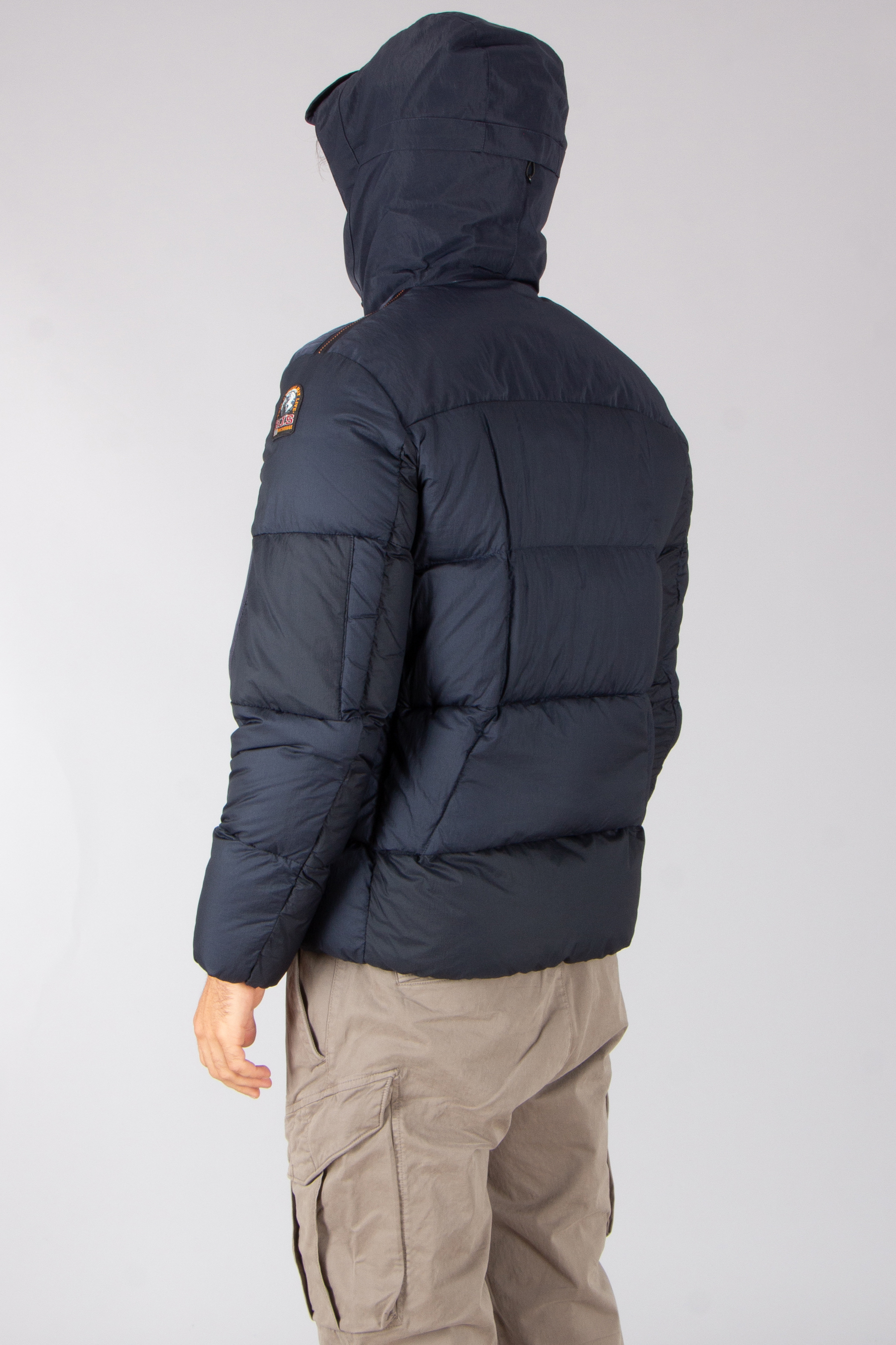 PARAJUMPERS Regular Fit Nylon Ripstop Hooded Down Jacket Sento Mantel, Jacke, Kapuze, Mann, Person