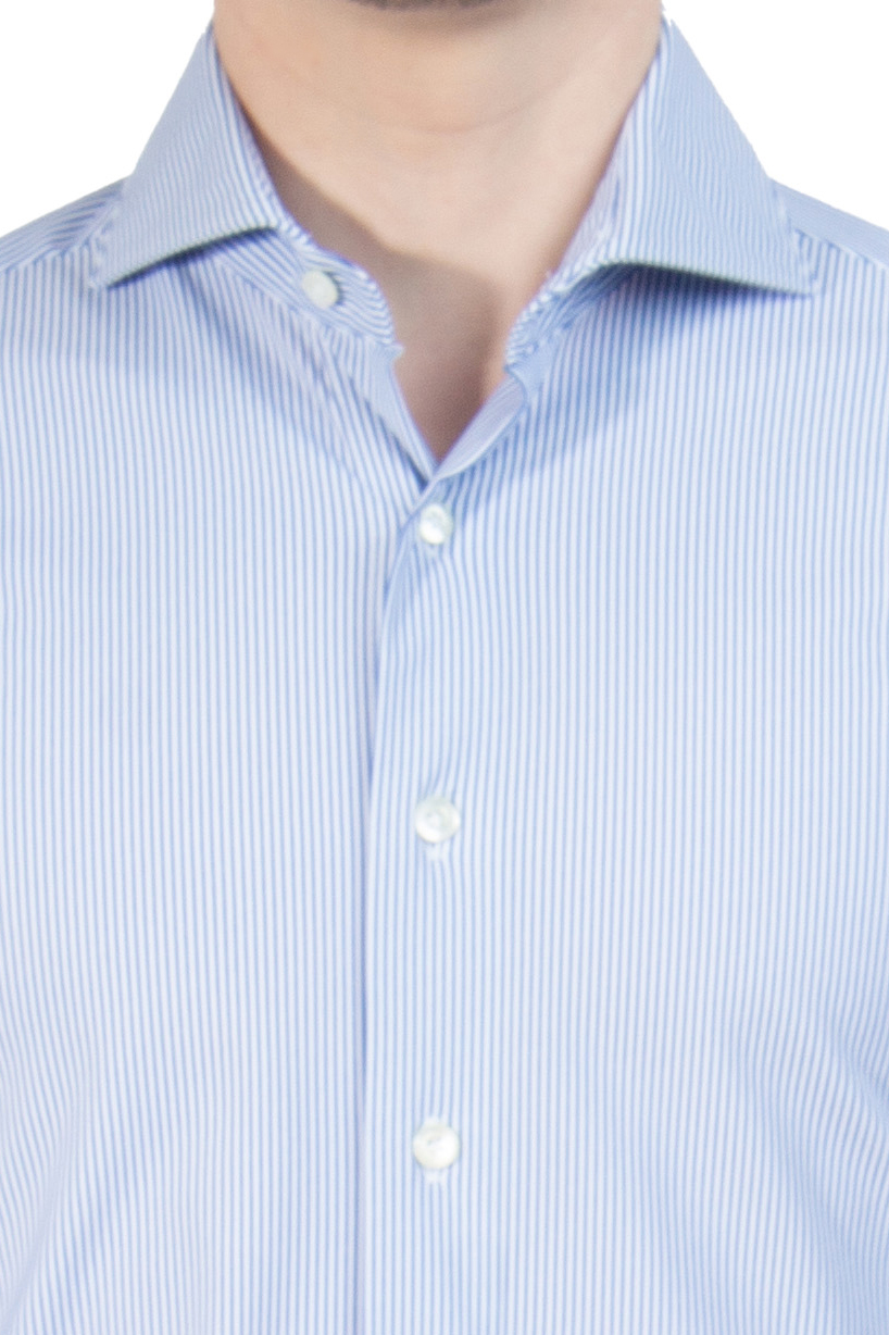 DU4 Slim Fit Striped Nylon Stretch Shirt Jasin DU4 Slim Fit Striped Nylon Stretch Shirt Jasin