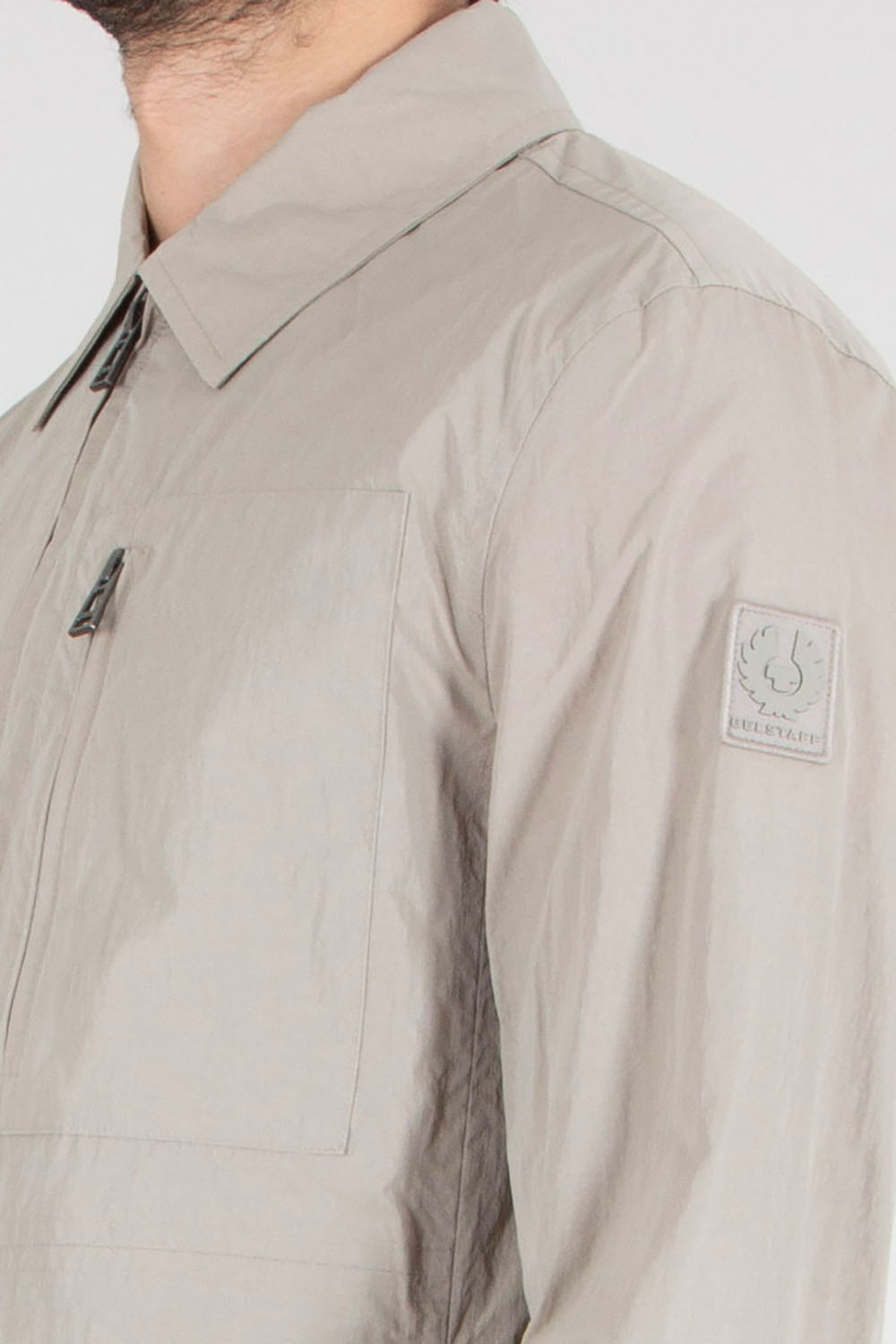 BELSTAFF Regular Fit Recycled Alpha Nylon Gabardine Overshirt Grid