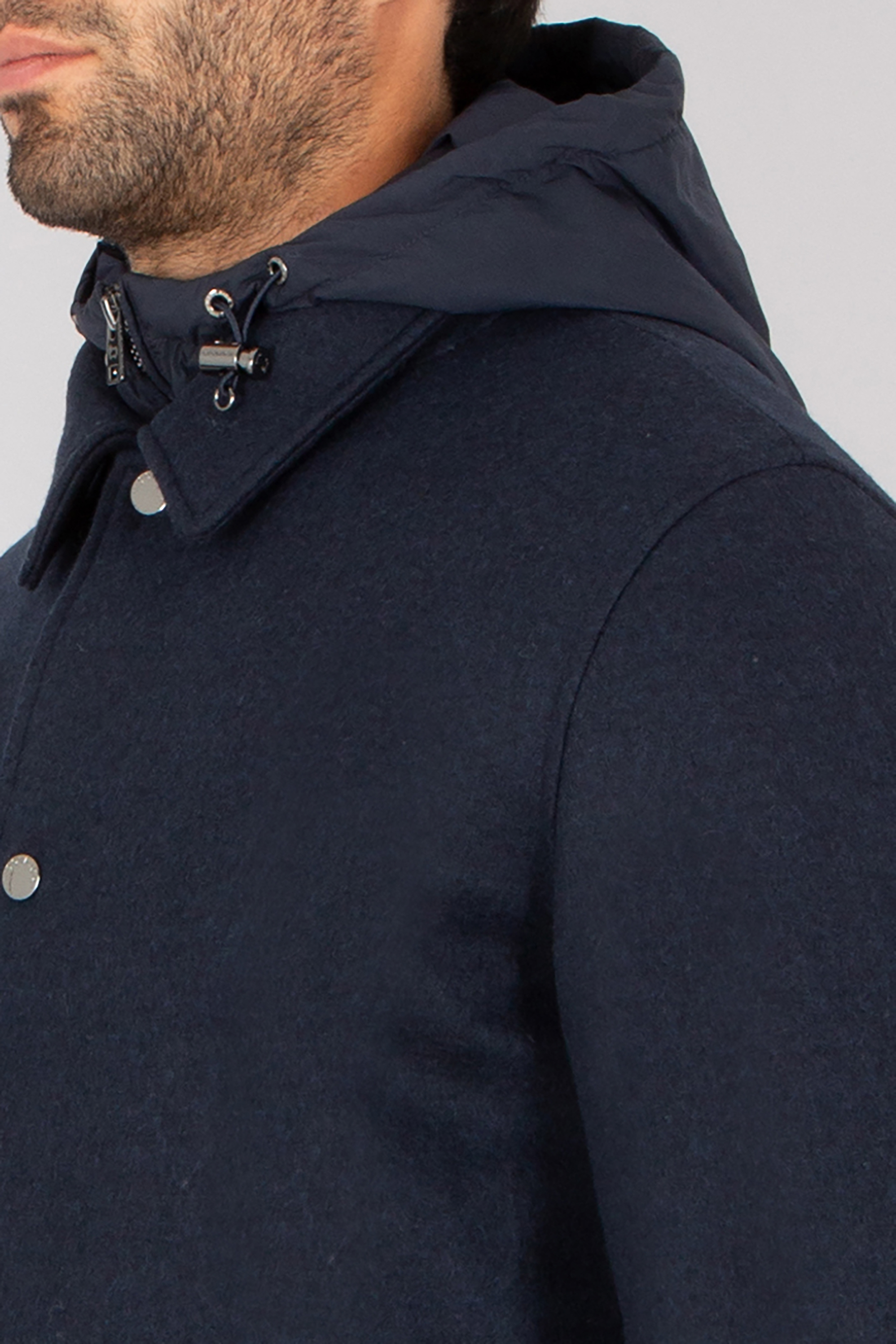 WOOLRICH Regular Fit Knitted Wool Blend Shirt Jacket Mantel, Jacke, Fleece, Kapuzenpulli, Pullover