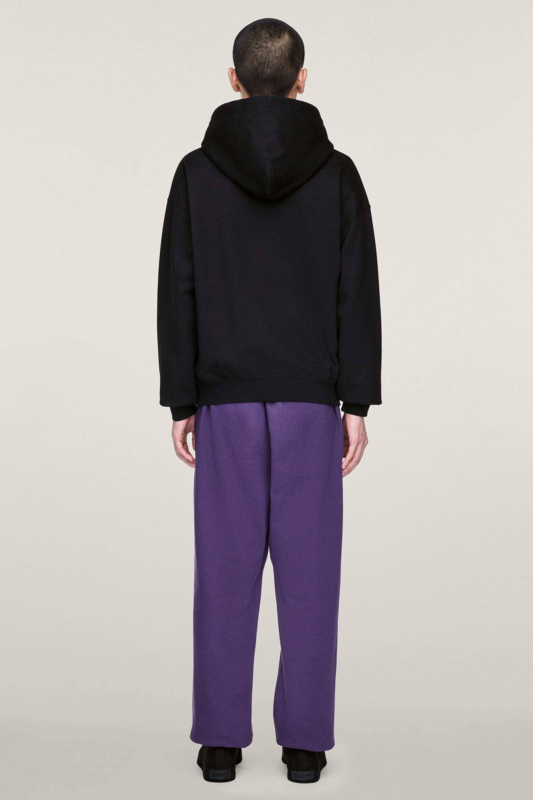 Y-3 Oversized Fit Brushed Cotton Blend French Terry Hoodie Mantel, Hosen, Erwachsener, Mann, Person